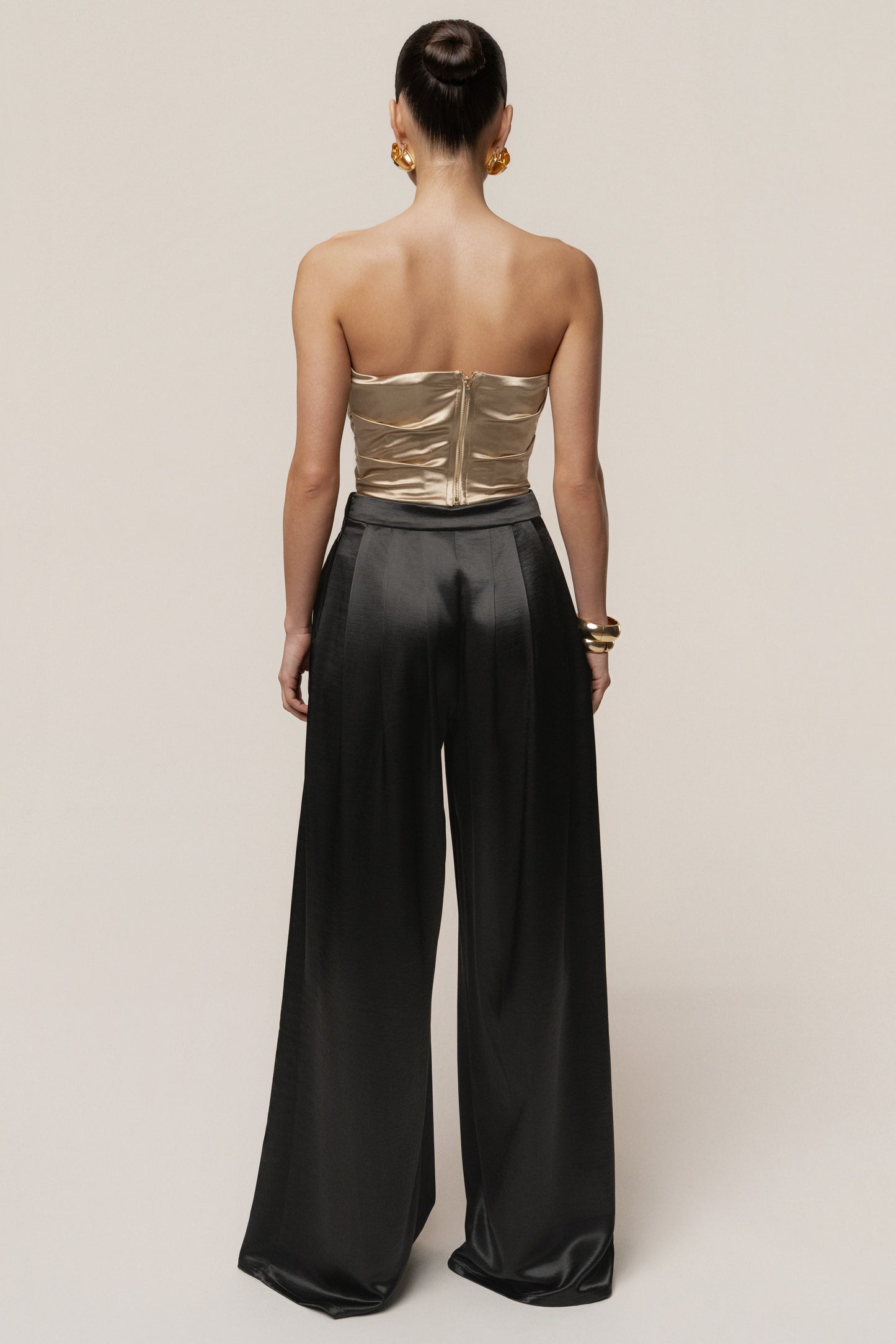 Gold Sparkling Hour Satin Corset JLUXLABEL