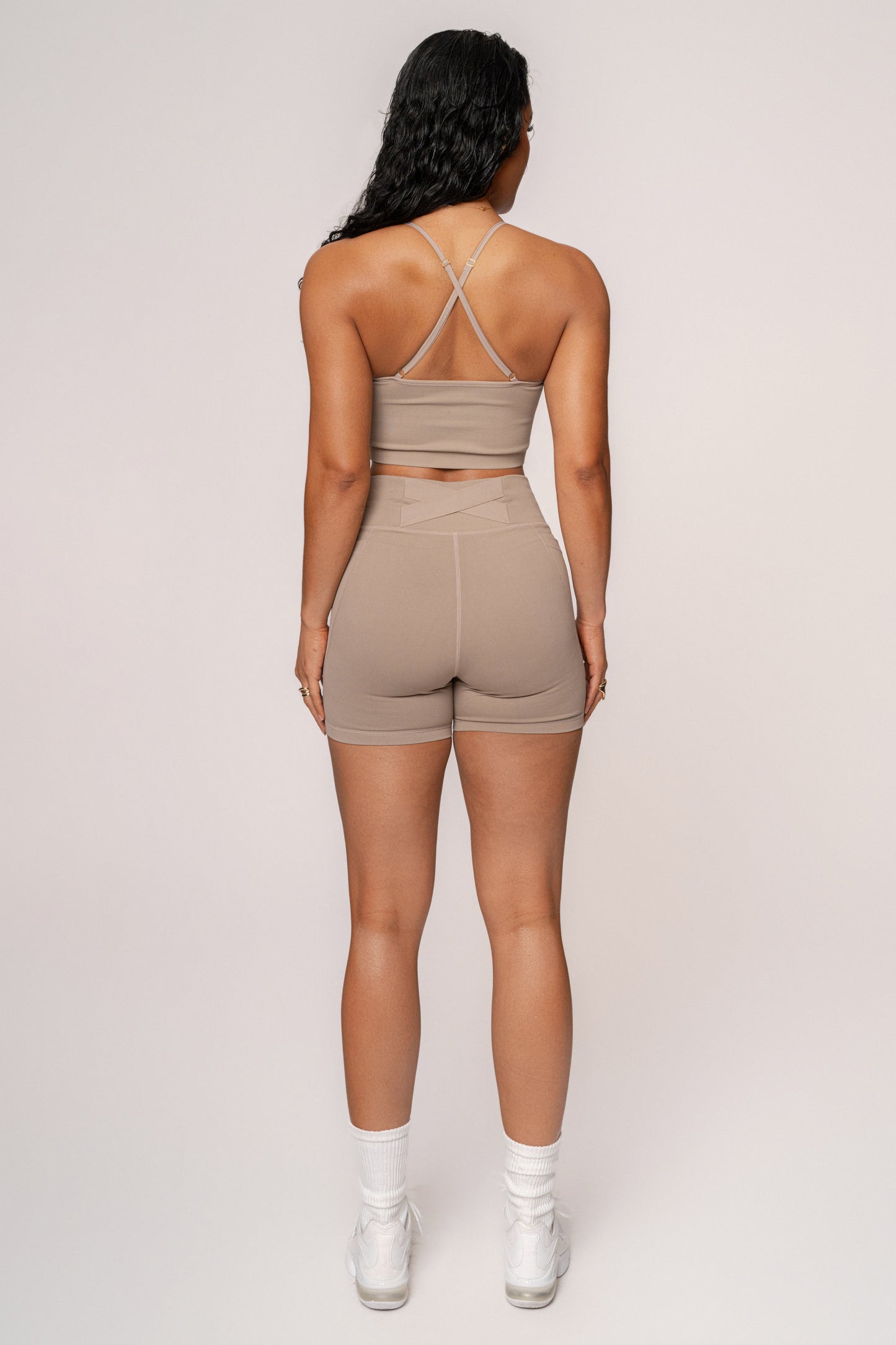 Beige On The Move Biker Short
