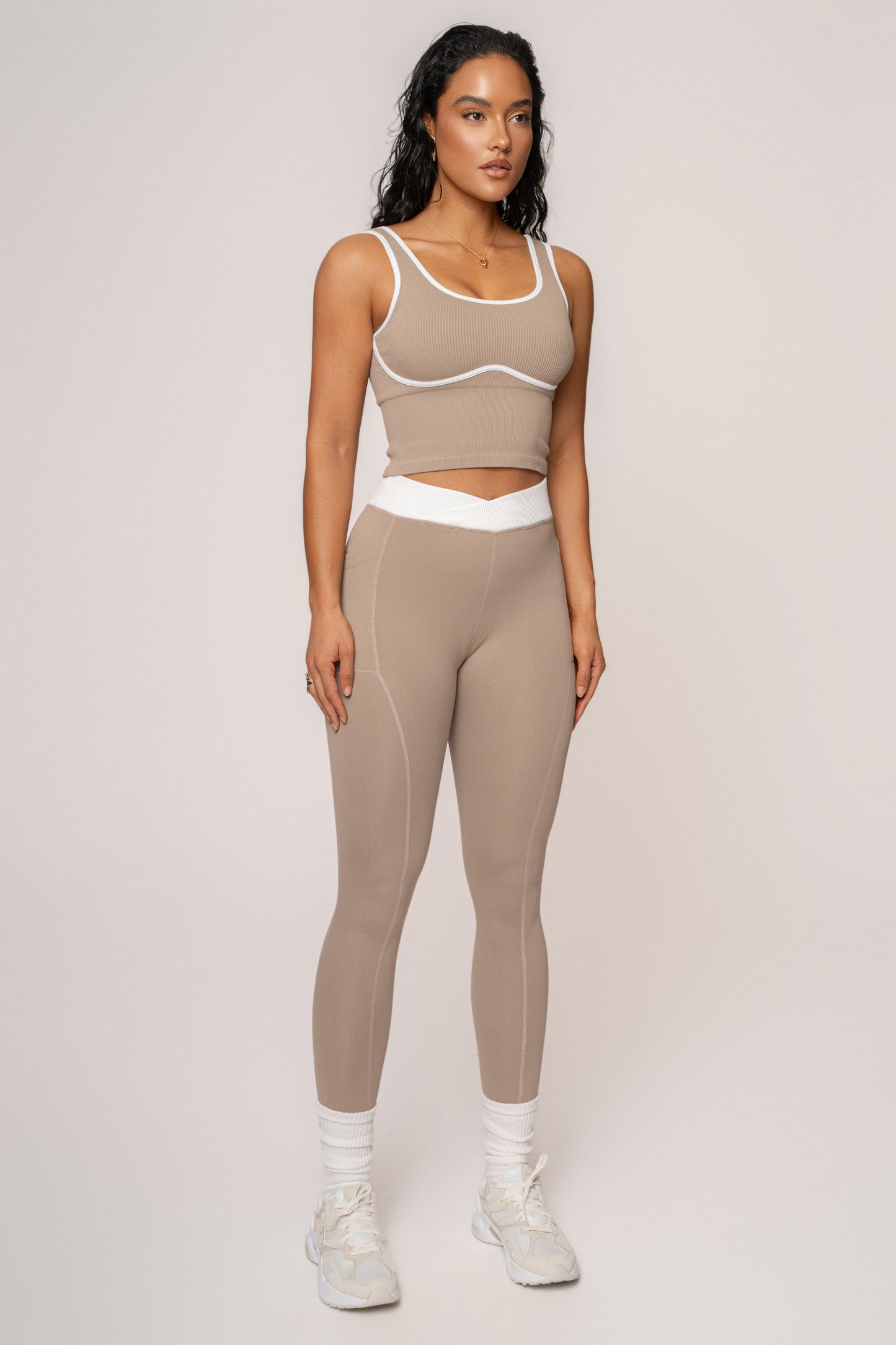 Beige/White Limitless Performance Top