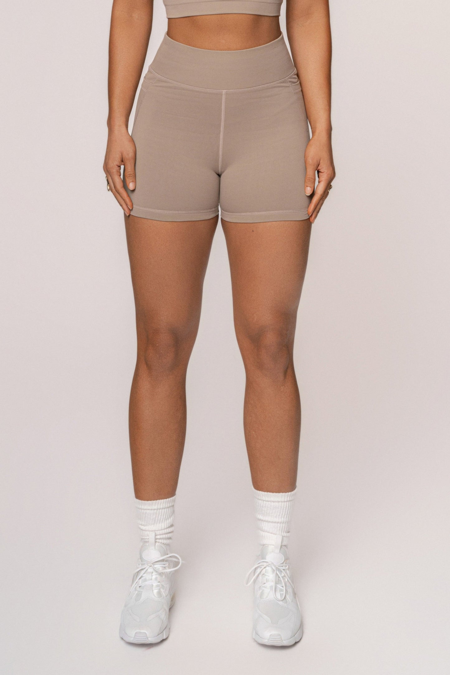 Beige On The Move Biker Short