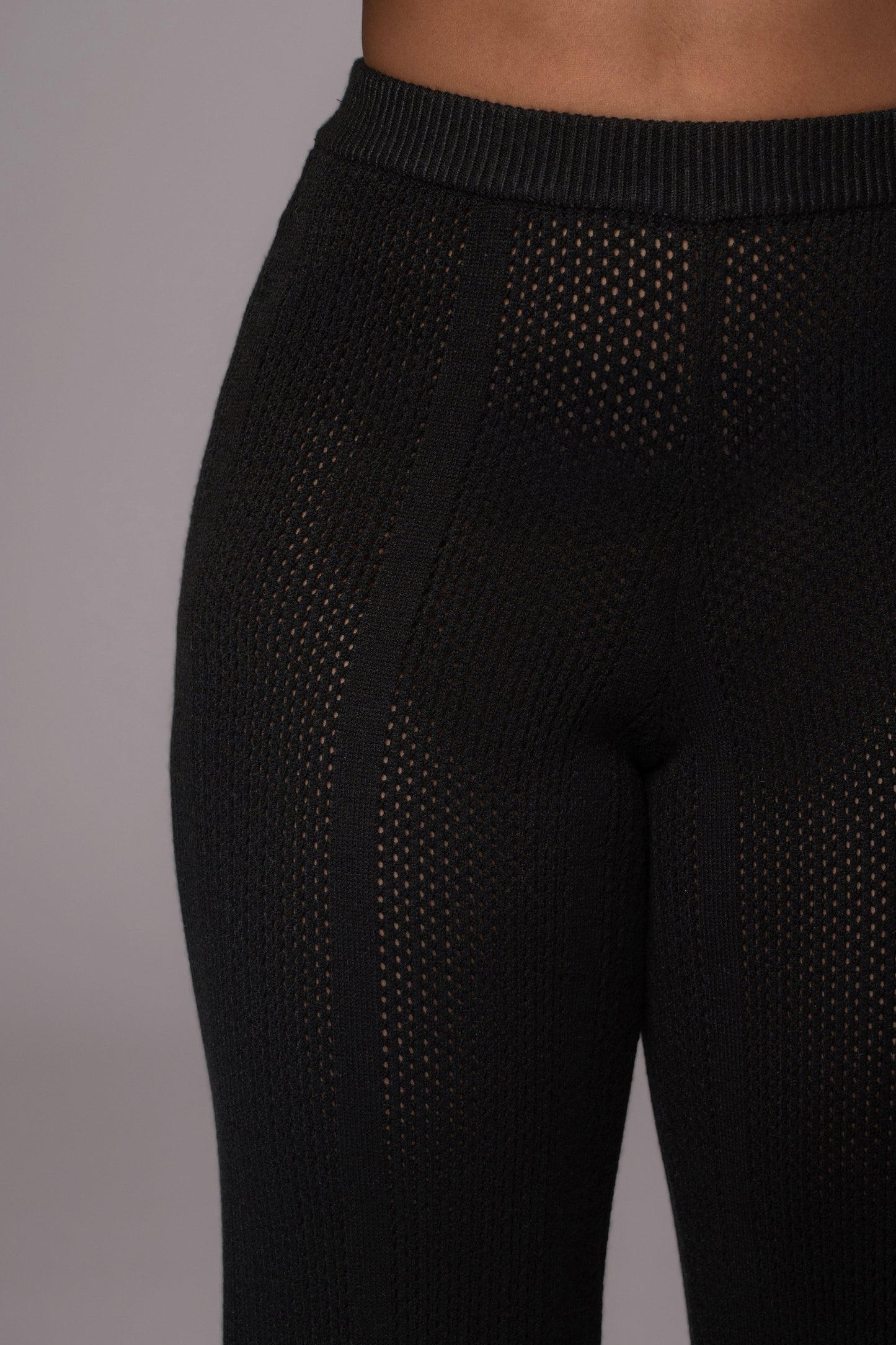 Black Fortuna Sweater Knit Pants