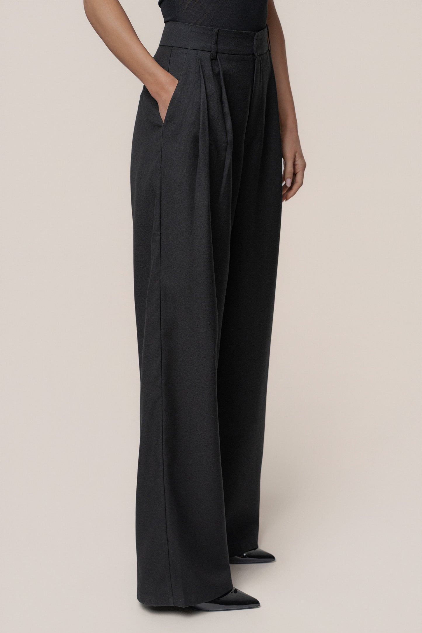 Black Refined Moments Trouser JLUXLABEL
