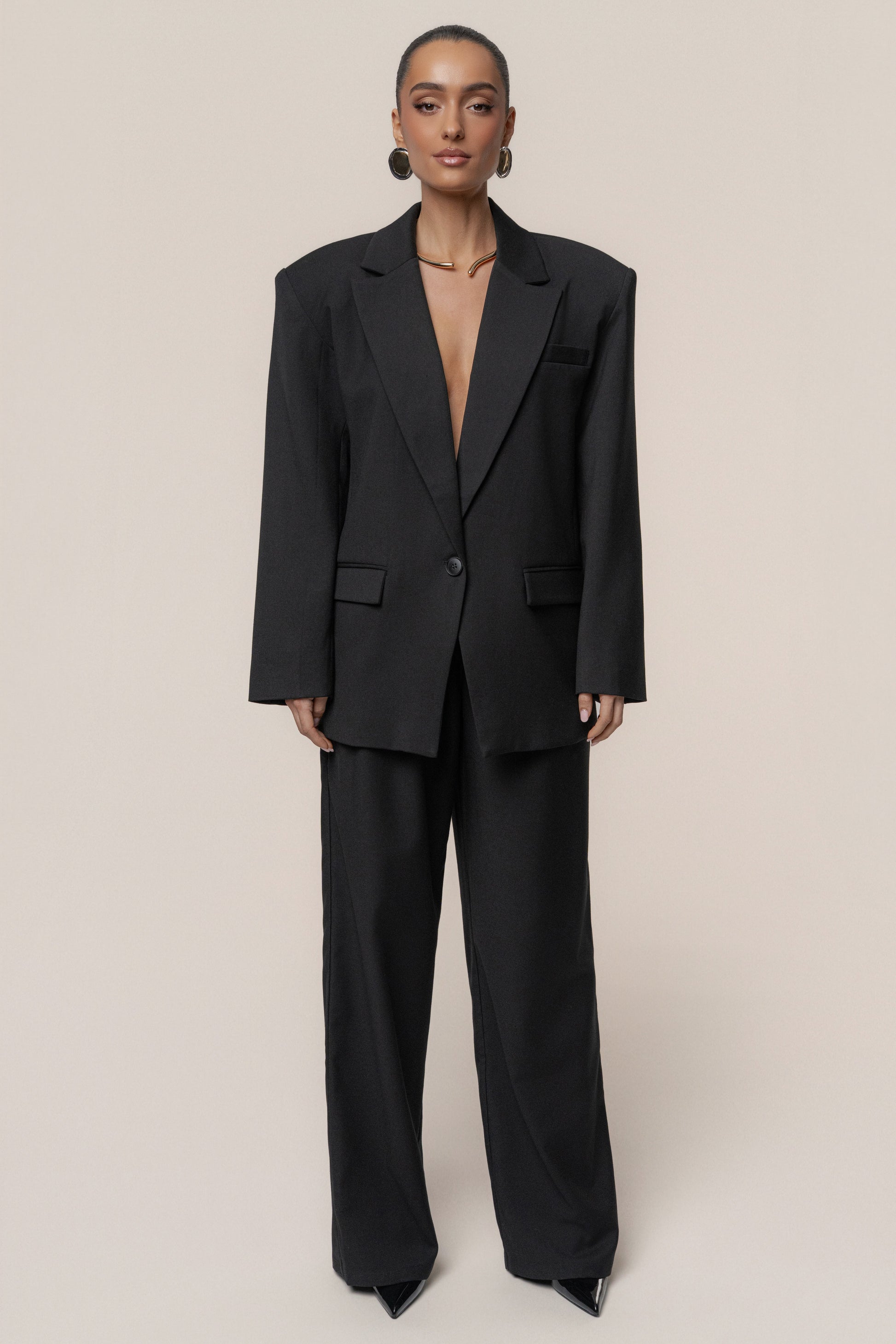 Black Refined Moments Trouser JLUXLABEL