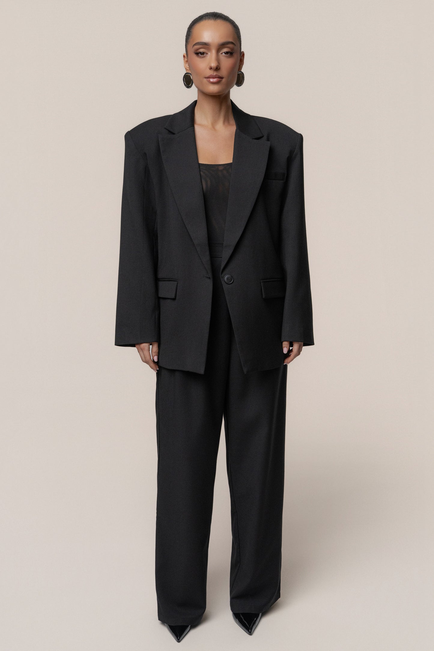 Black Refined Moments Blazer JLUXLABEL
