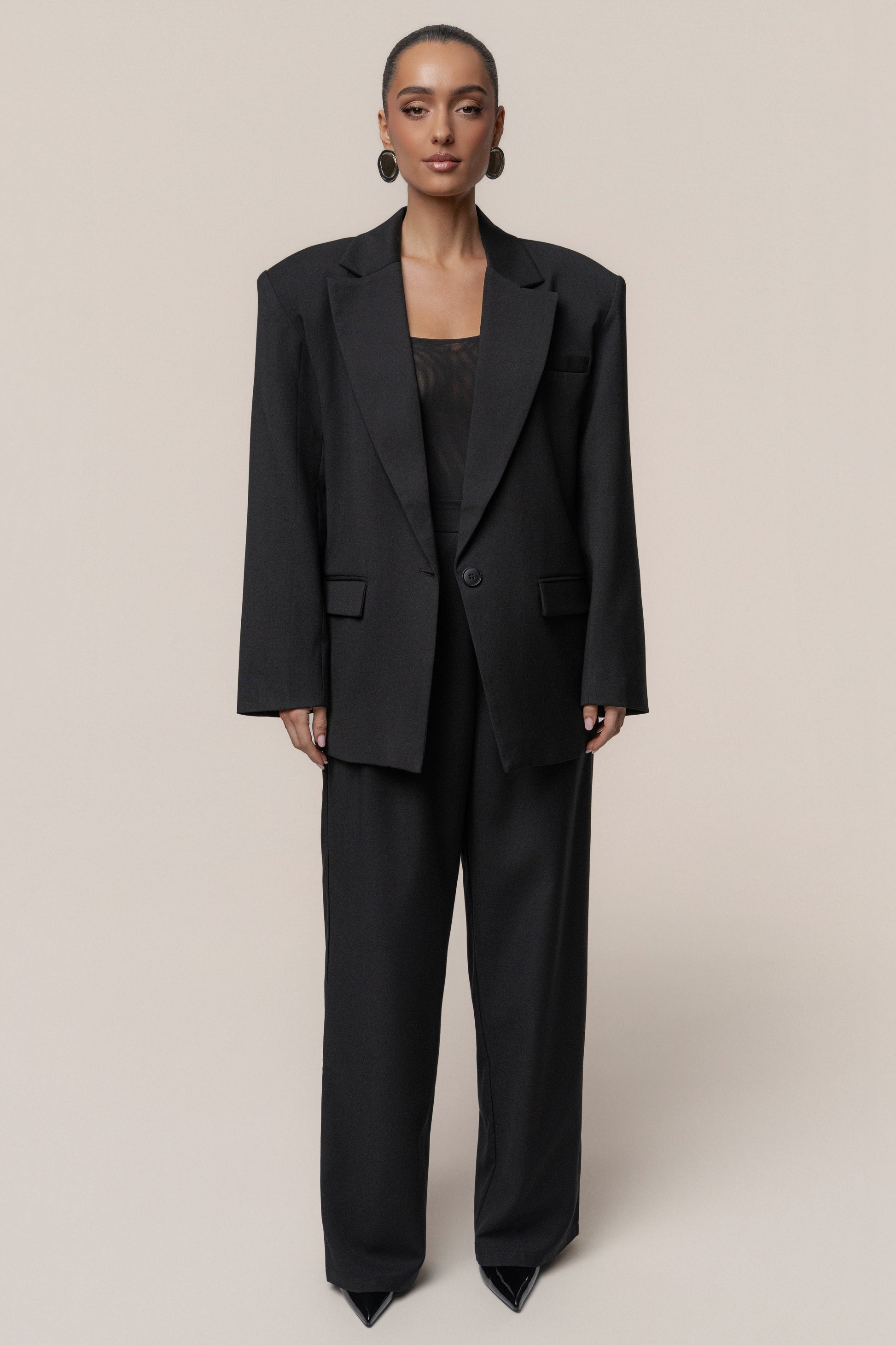 Black Refined Moments Blazer JLUXLABEL