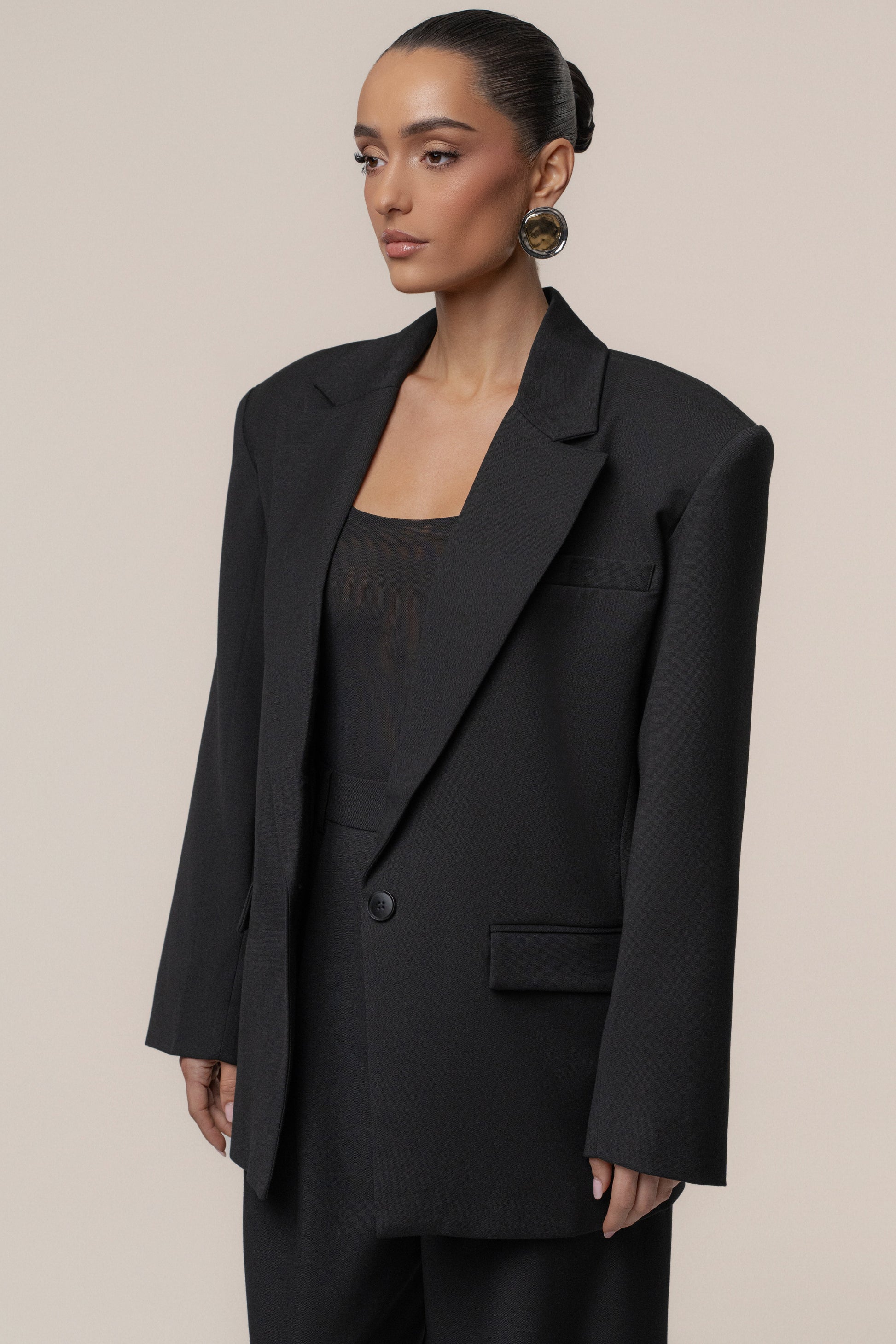 Black Refined Moments Blazer JLUXLABEL