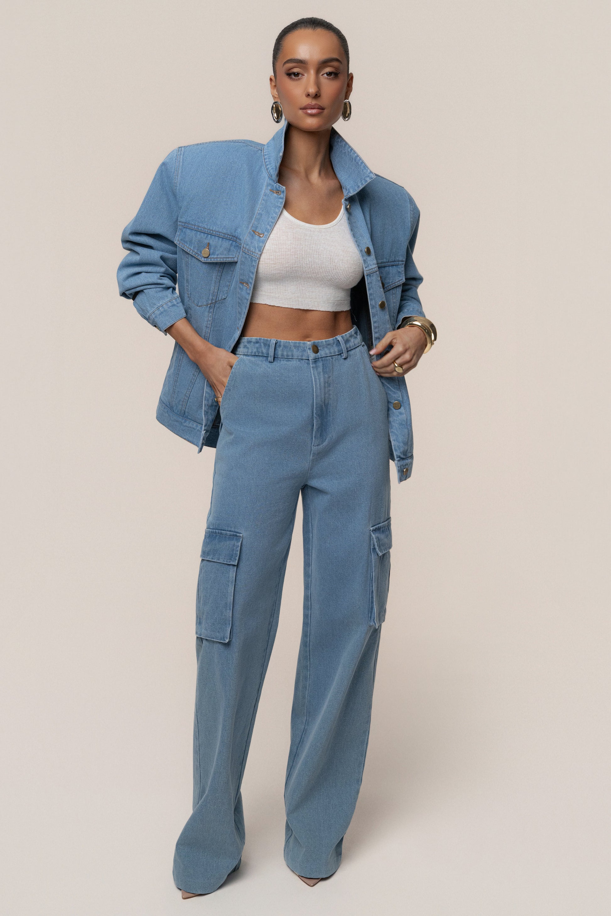 Medium Wash Next Phase Denim Jacket JLUXLABEL