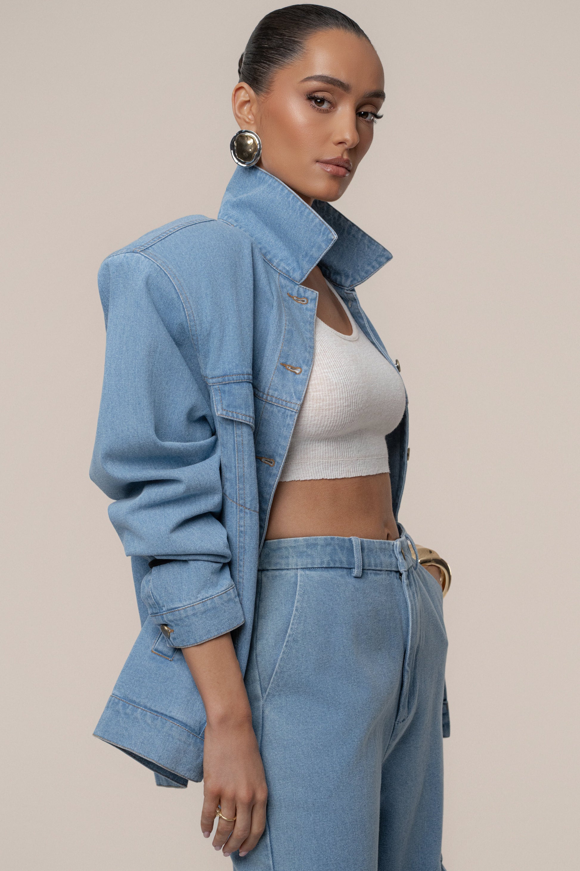 Medium Wash Next Phase Denim Jacket JLUXLABEL