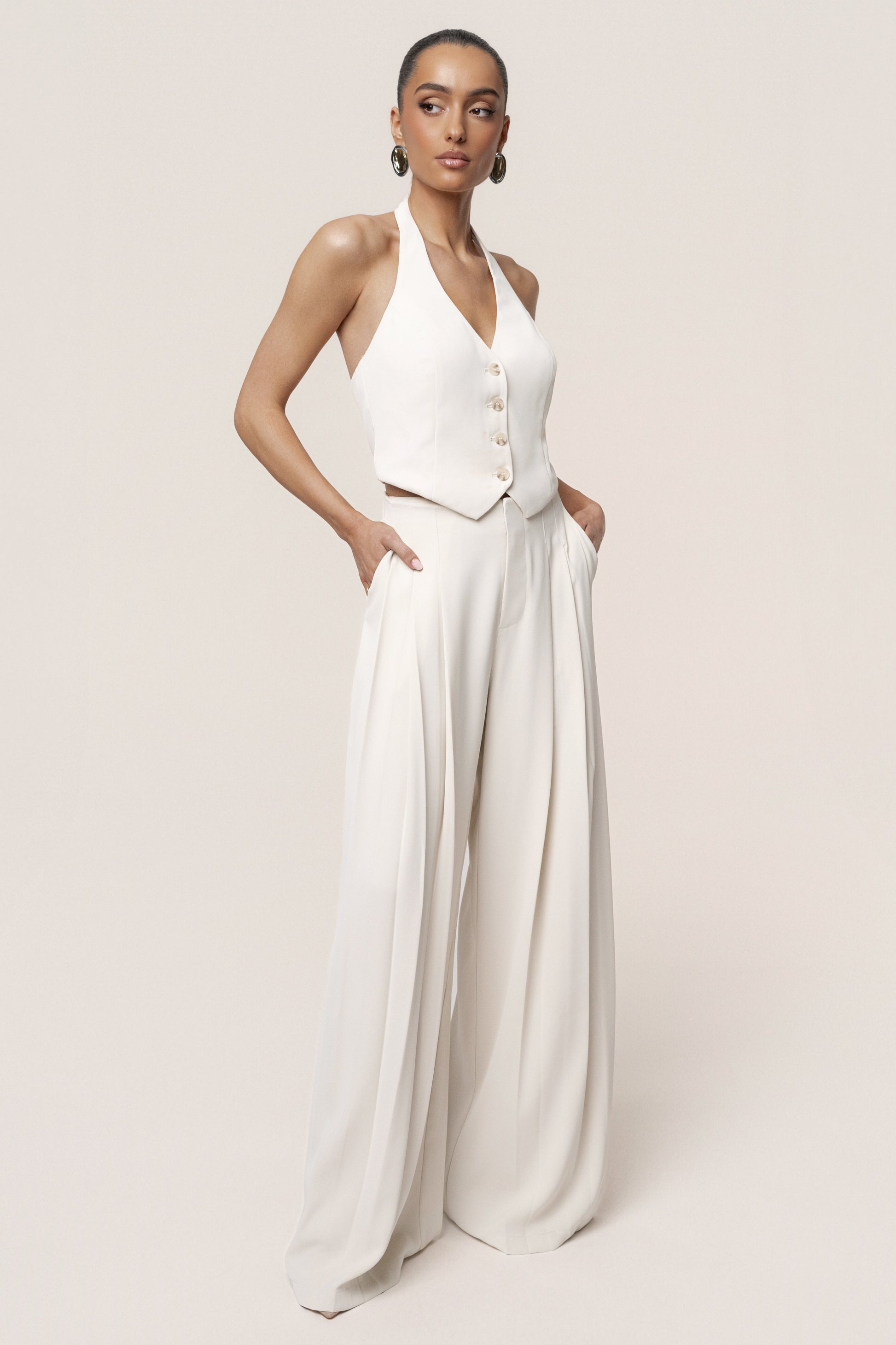 Ivory Signature Elegance Trousers JLUXLABEL