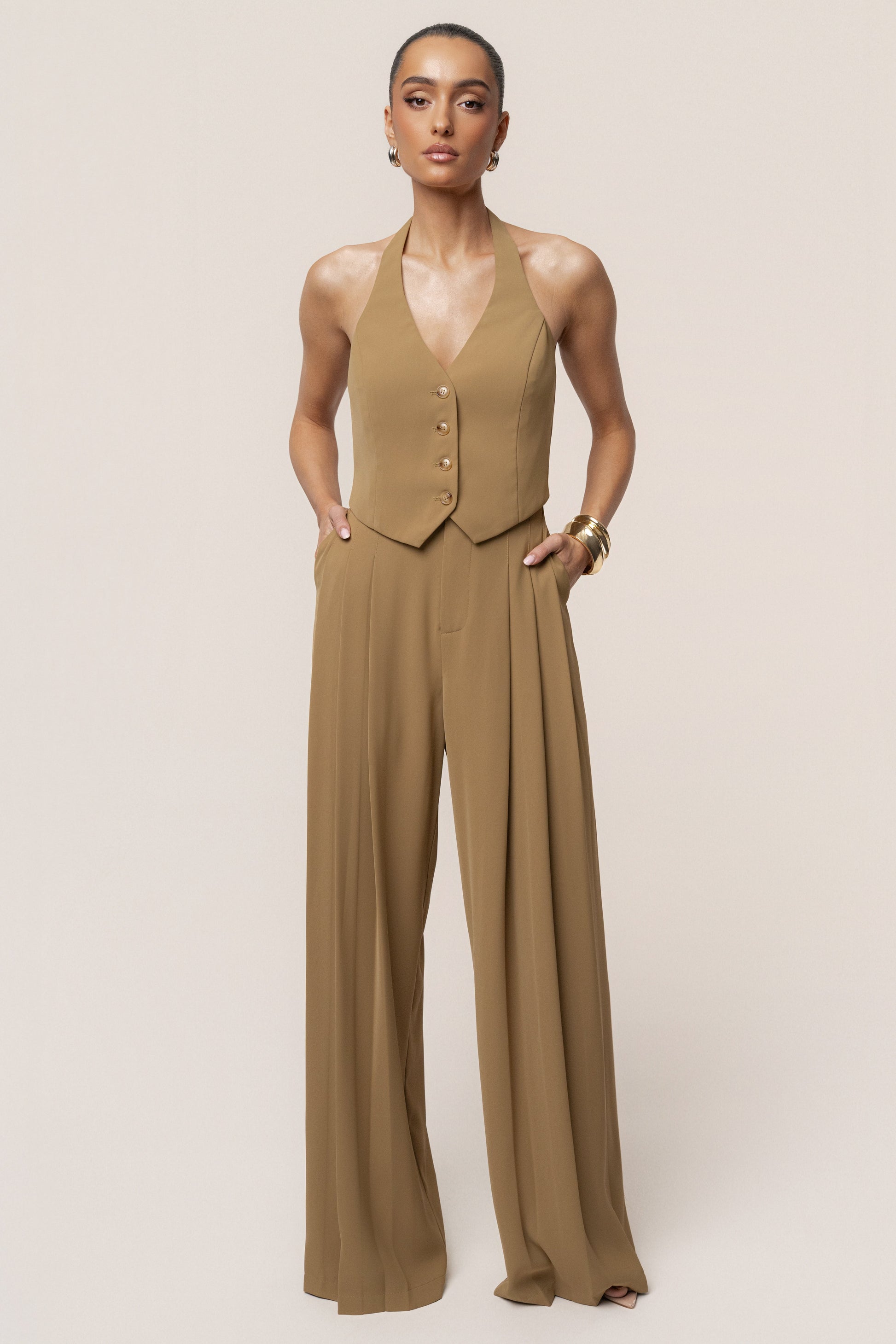 Olive Signature Elegance Vest JLUXLABEL