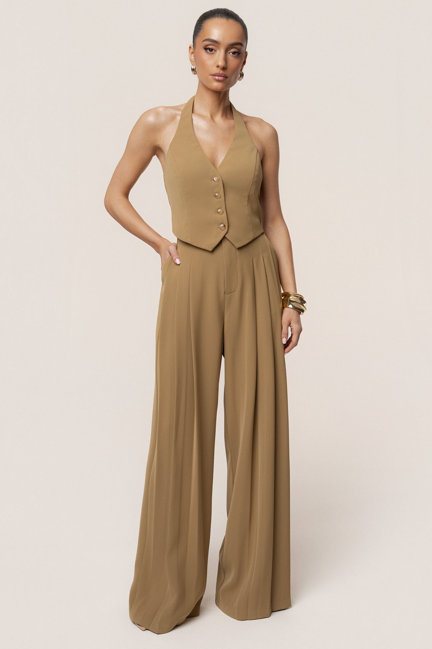 Olive Signature Elegance Vest JLUXLABEL