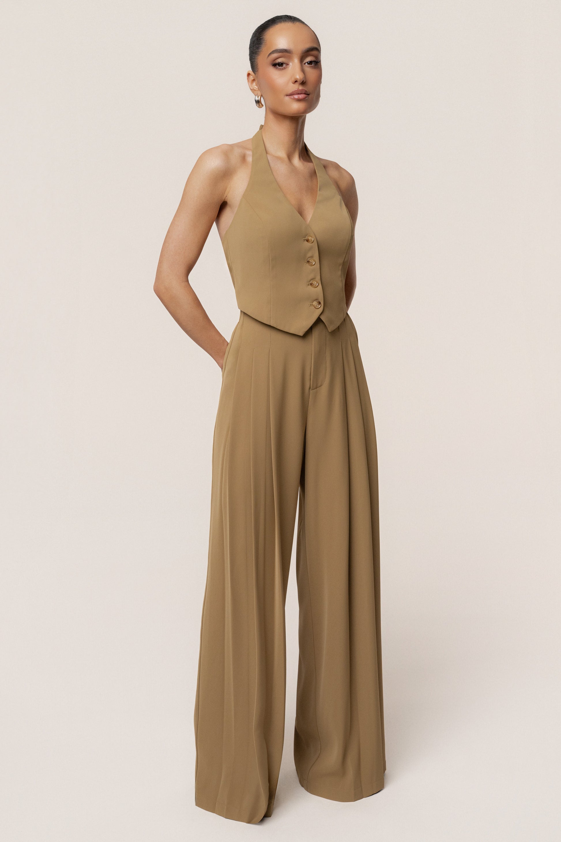 Olive Signature Elegance Trousers JLUXLABEL