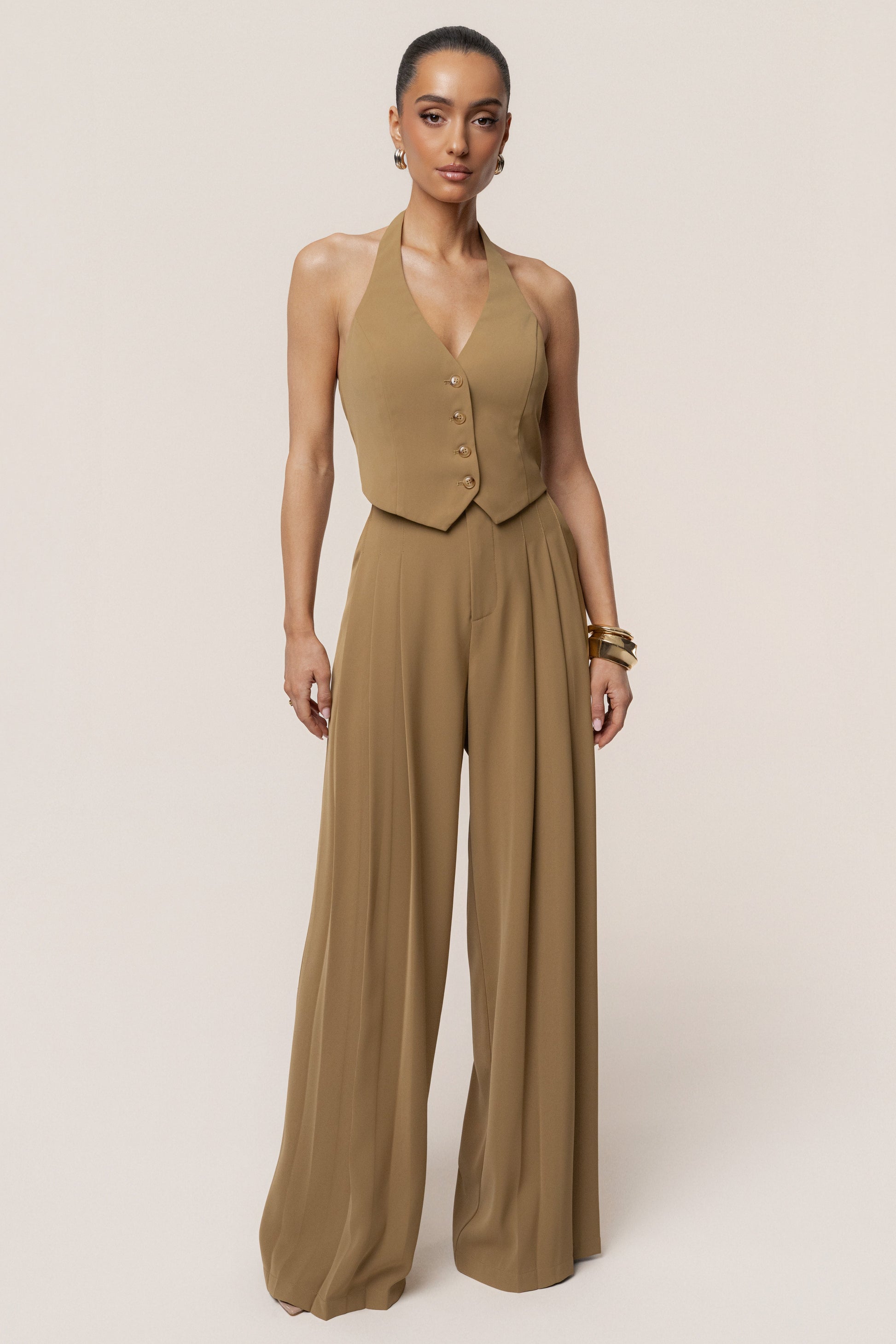Olive Signature Elegance Trousers JLUXLABEL