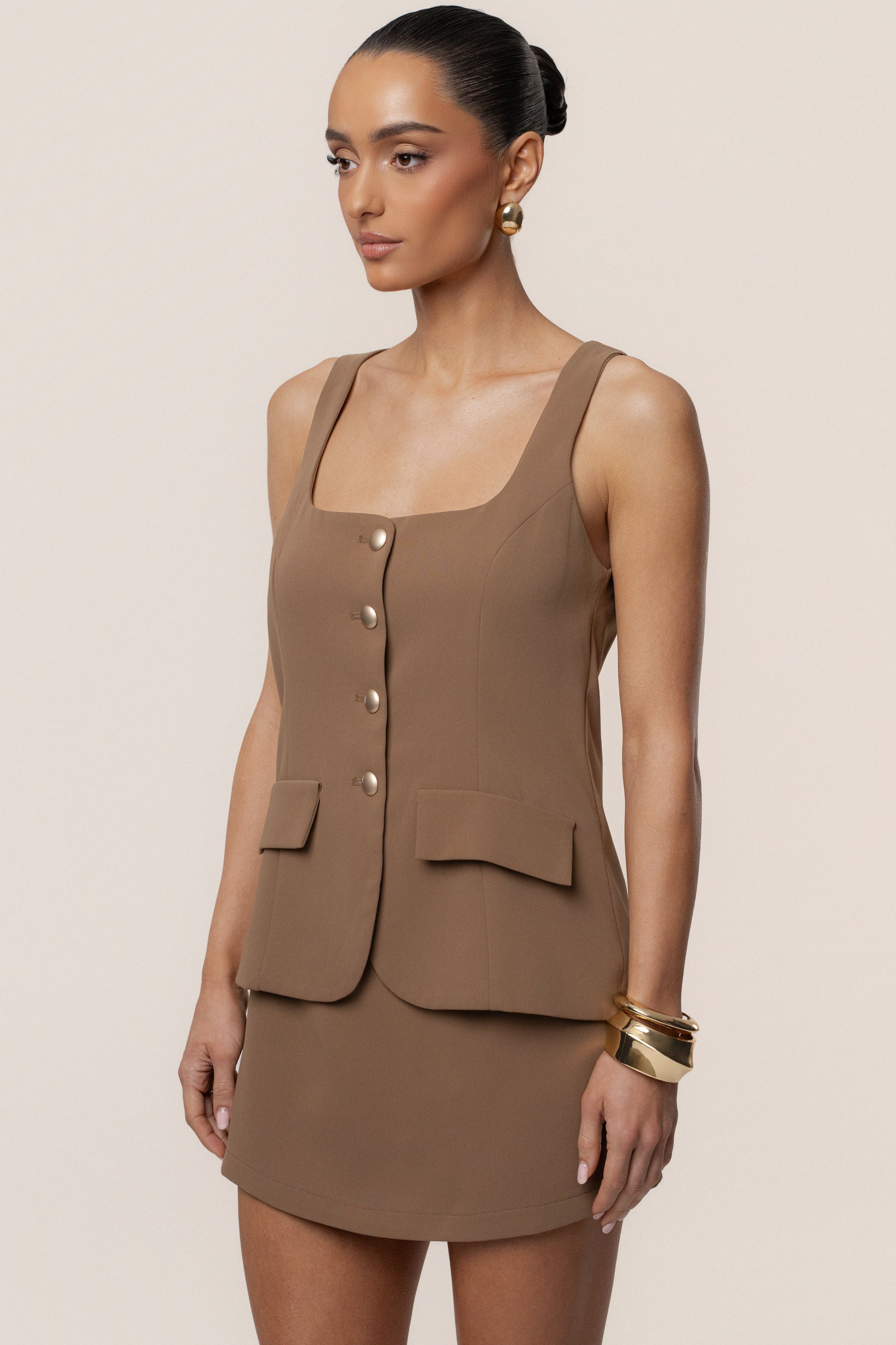 Brown All In One Romper JLUXLABEL