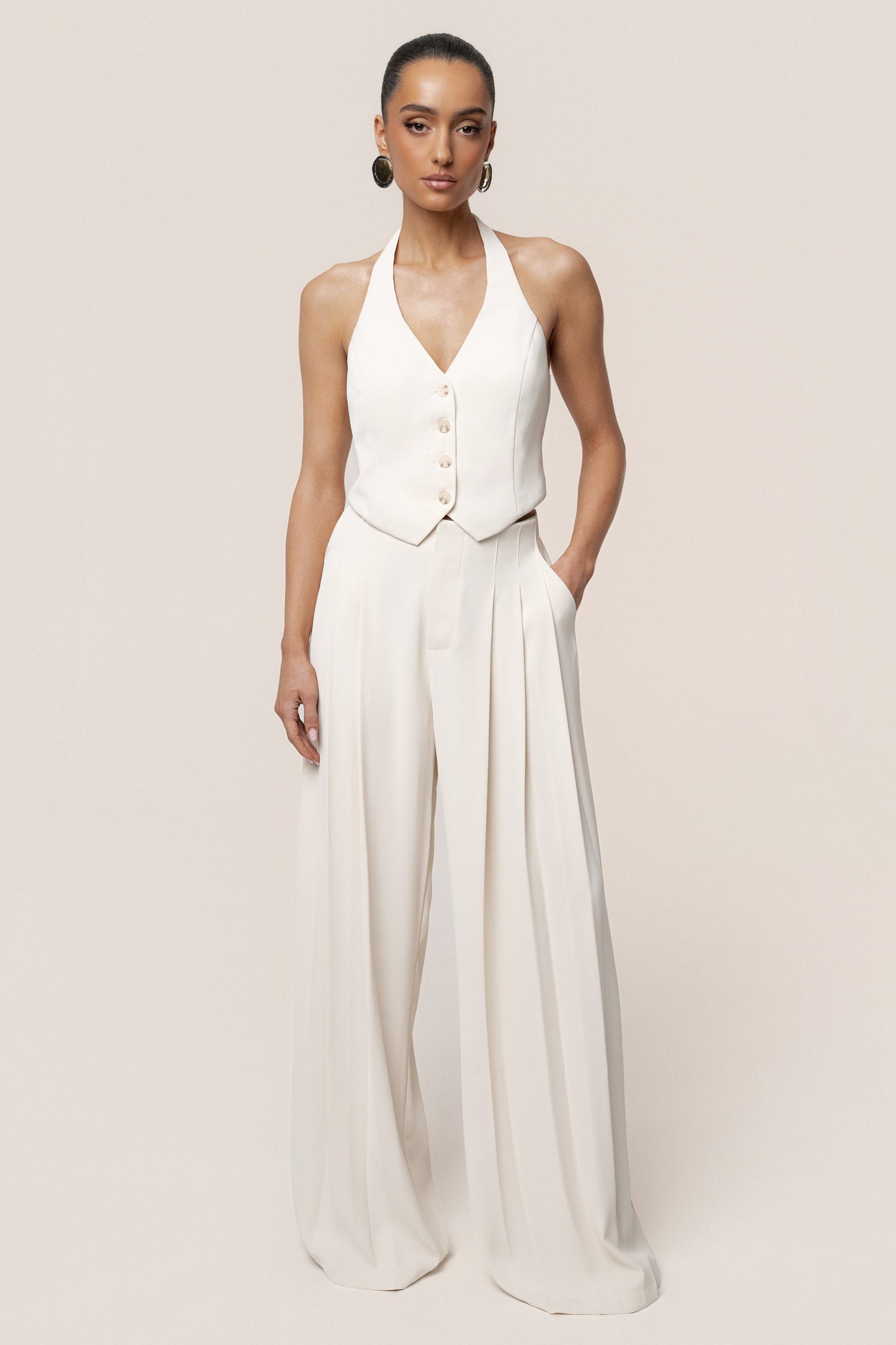 Ivory Signature Elegance Vest JLUXLABEL