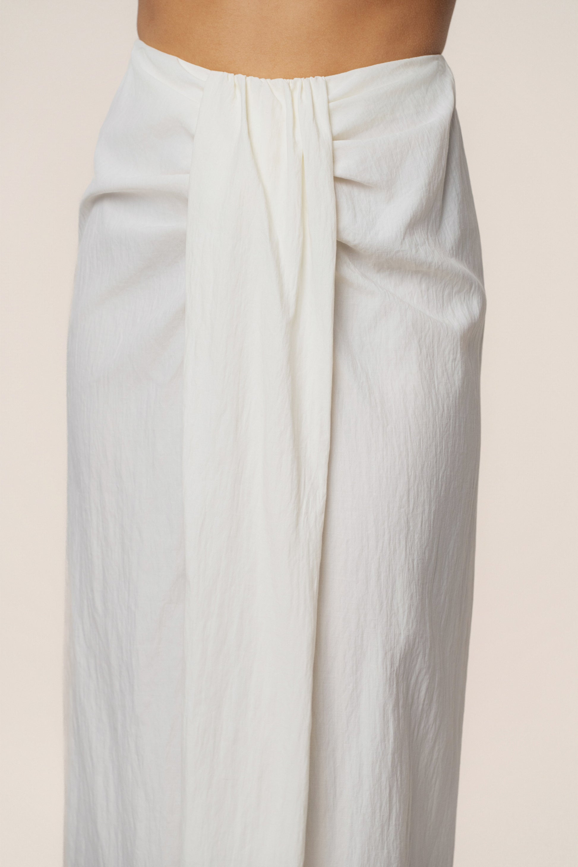 Ivory Flowing Elegance Maxi Skirt JLUXLABEL