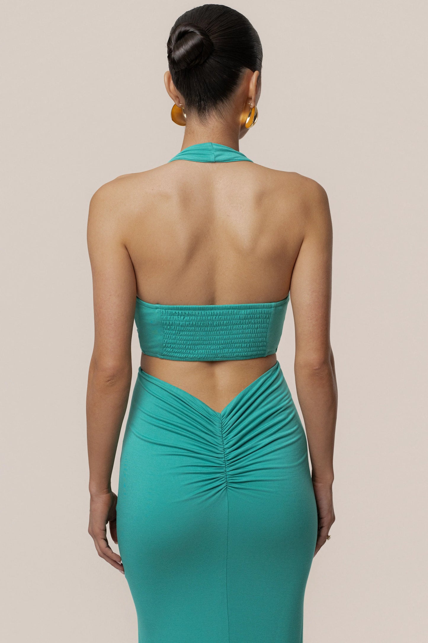Teal Grand Evening Maxi Dress JLUXLABEL