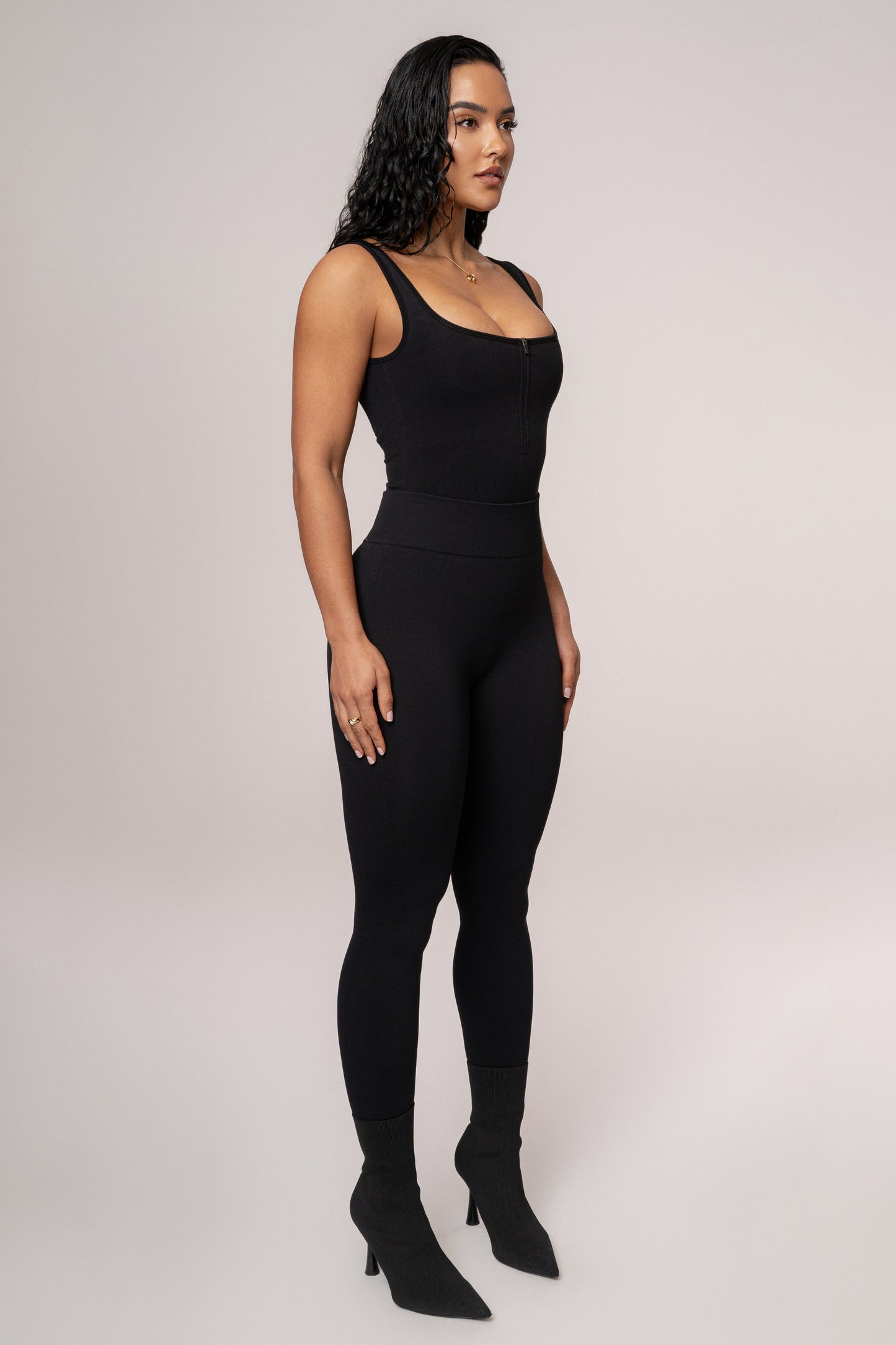 Black Grounded Bodysuit