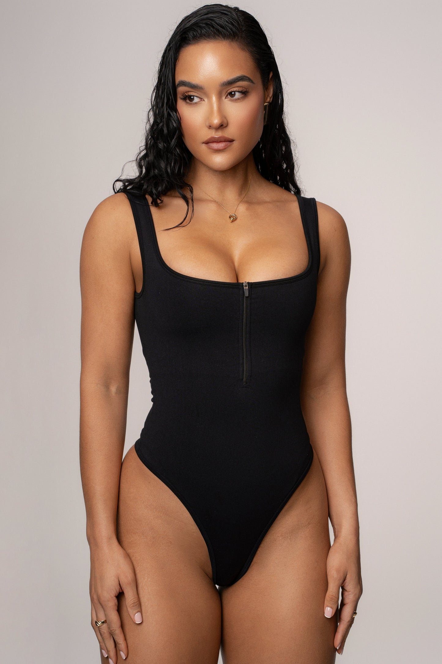 Black Grounded Bodysuit