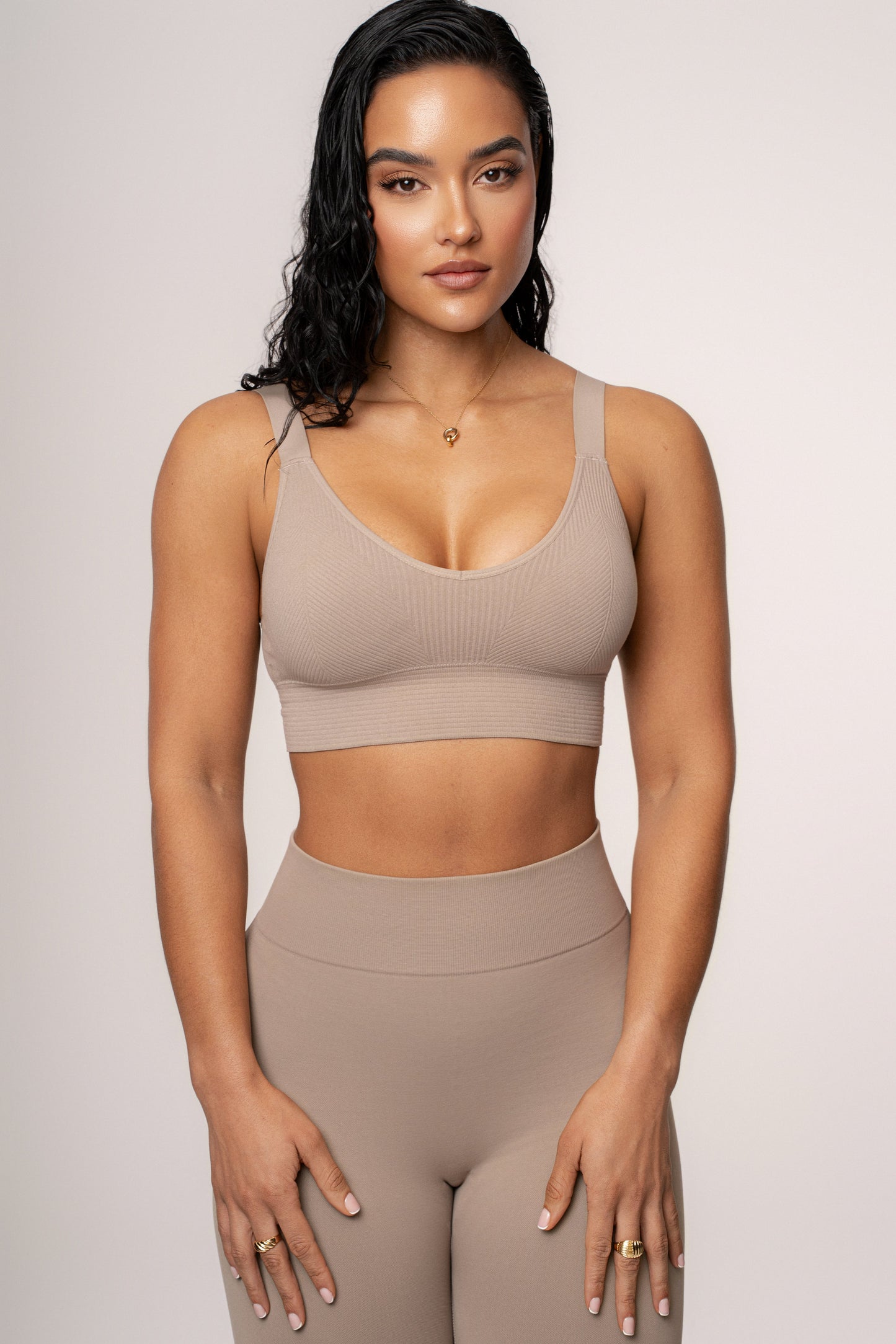 Beige New Flow Active Top