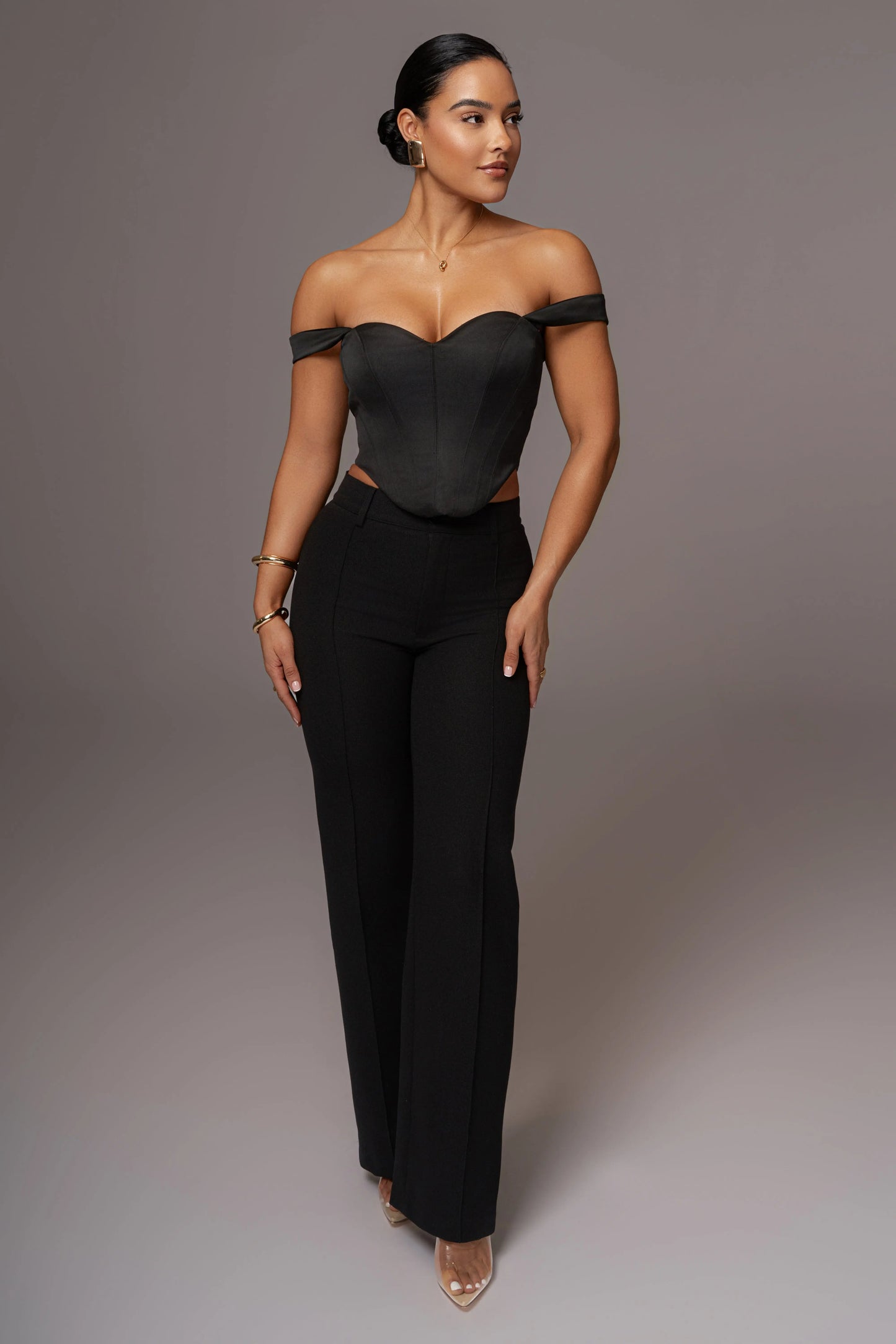 Black Nickie Lace Back Top JLUXLABEL