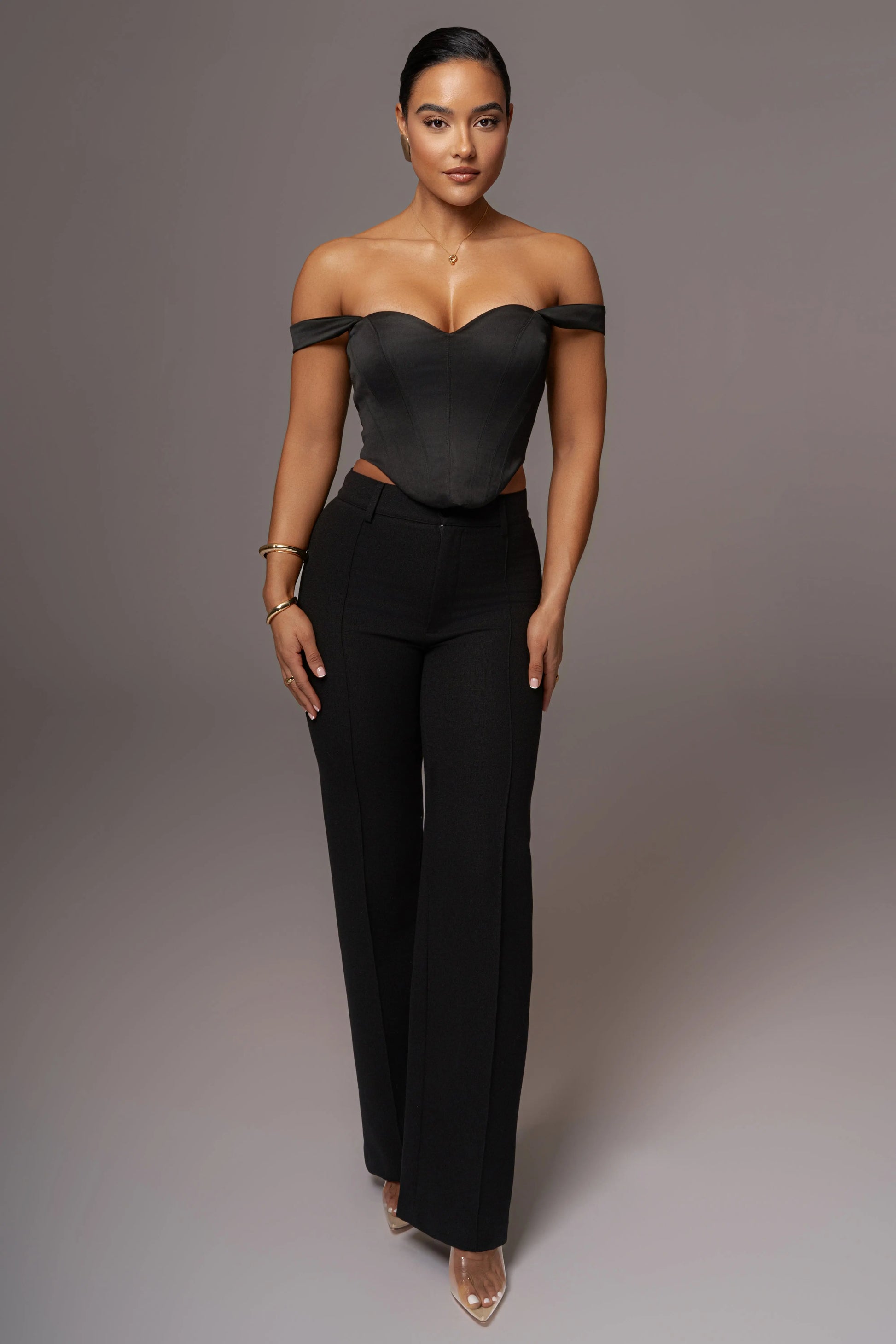 Black Nickie Lace Back Top JLUXLABEL