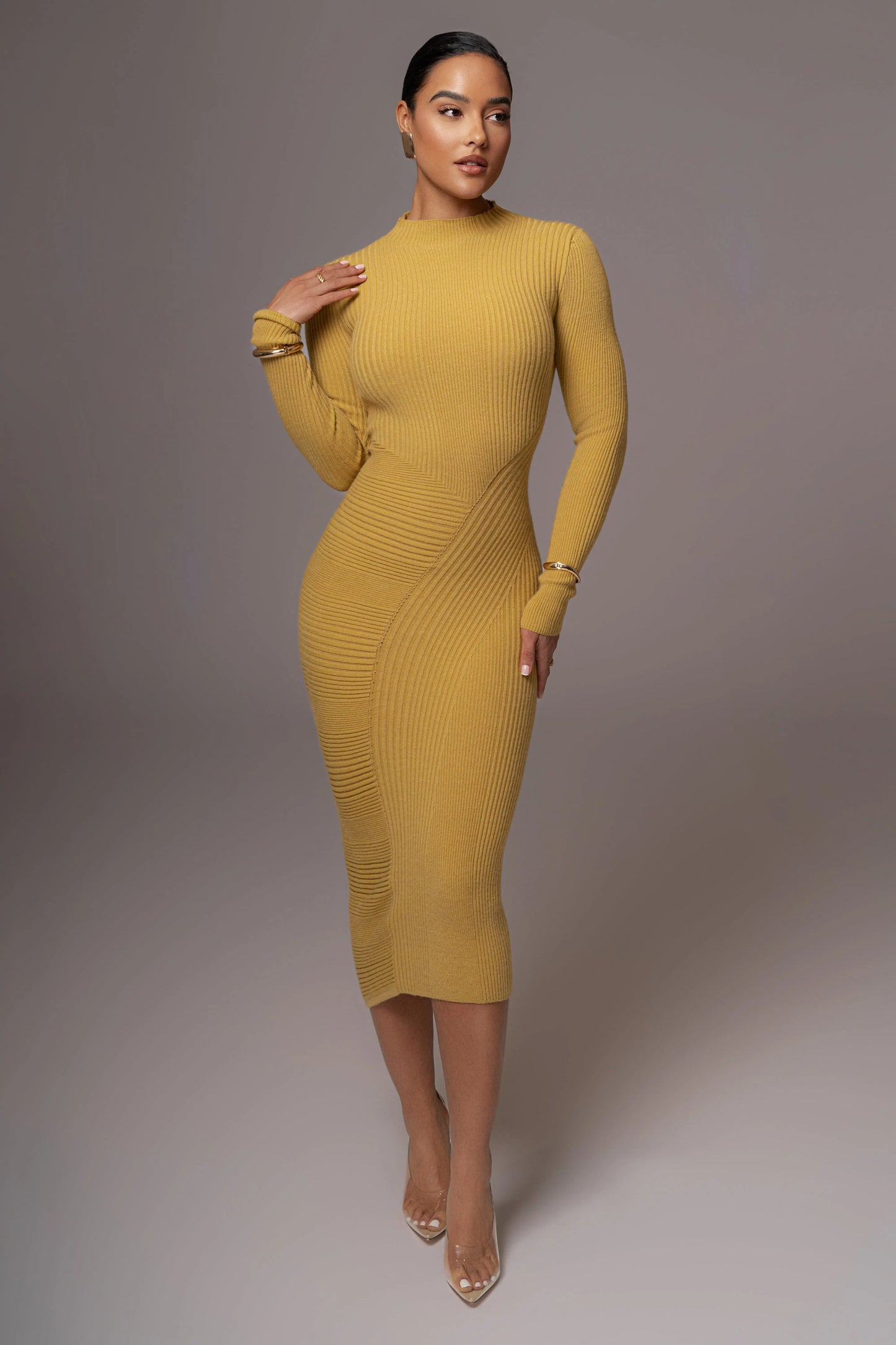 Lime Eliz Midi Dress JLUXLABEL