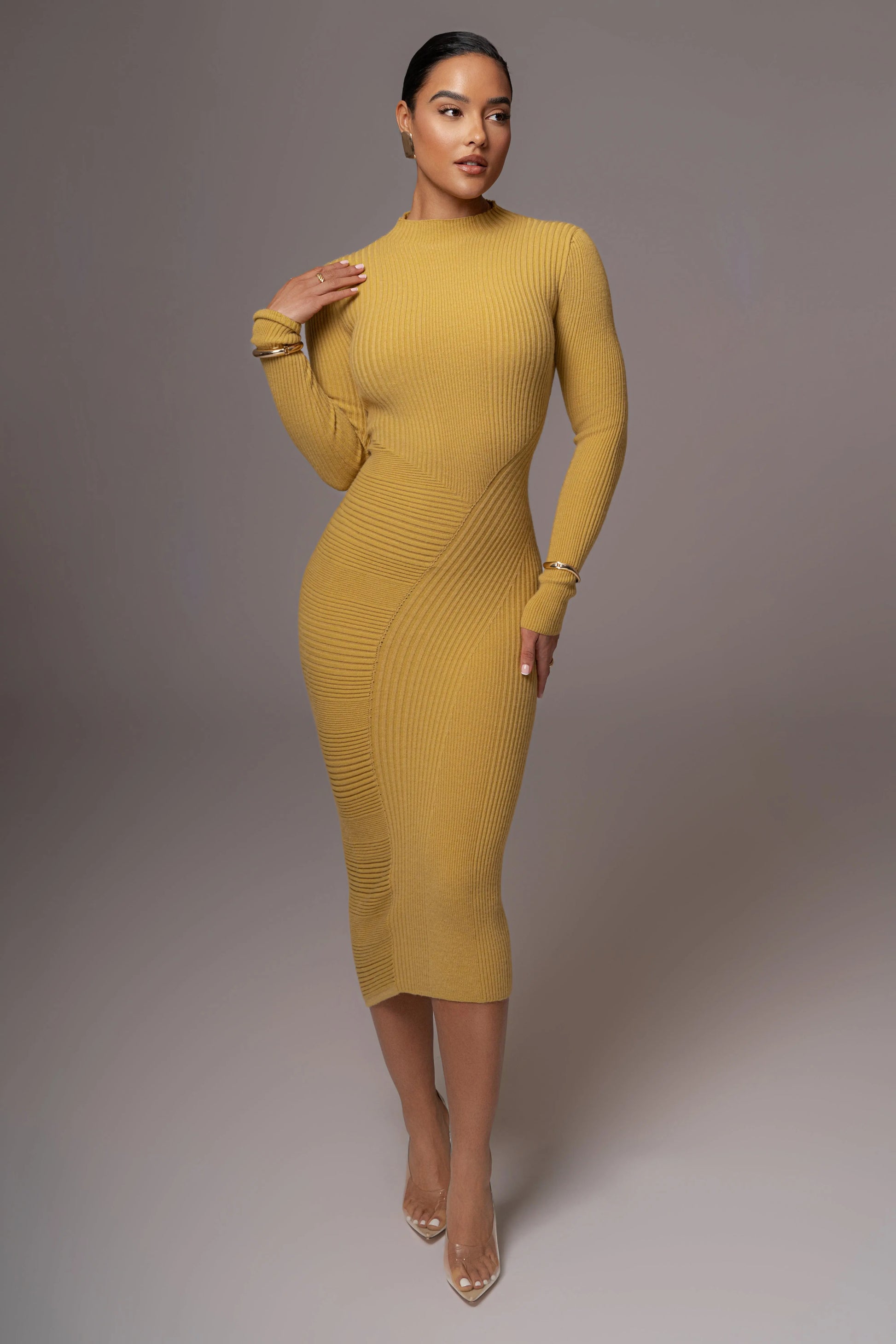 Lime Eliz Midi Dress JLUXLABEL