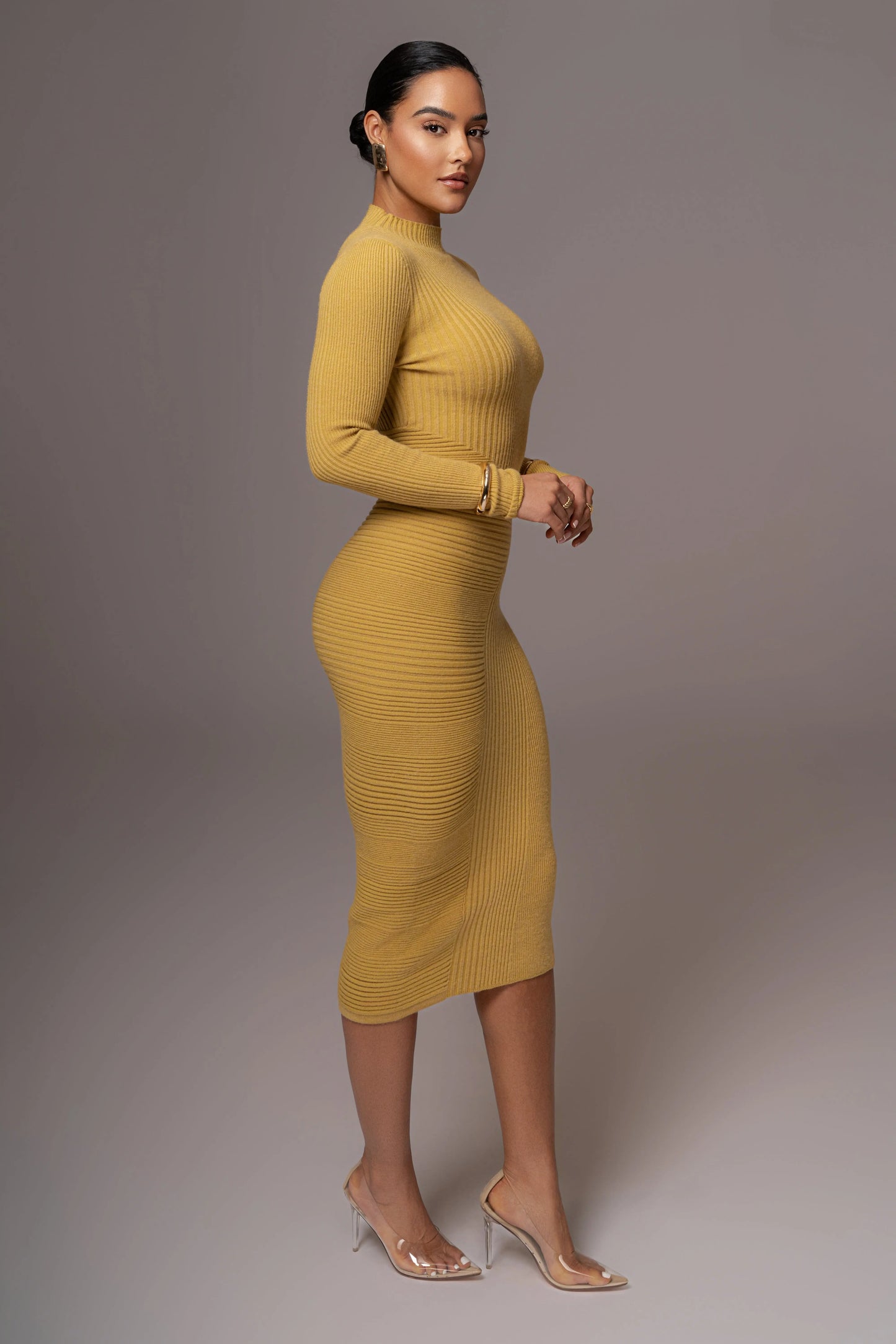 Lime Eliz Midi Dress JLUXLABEL