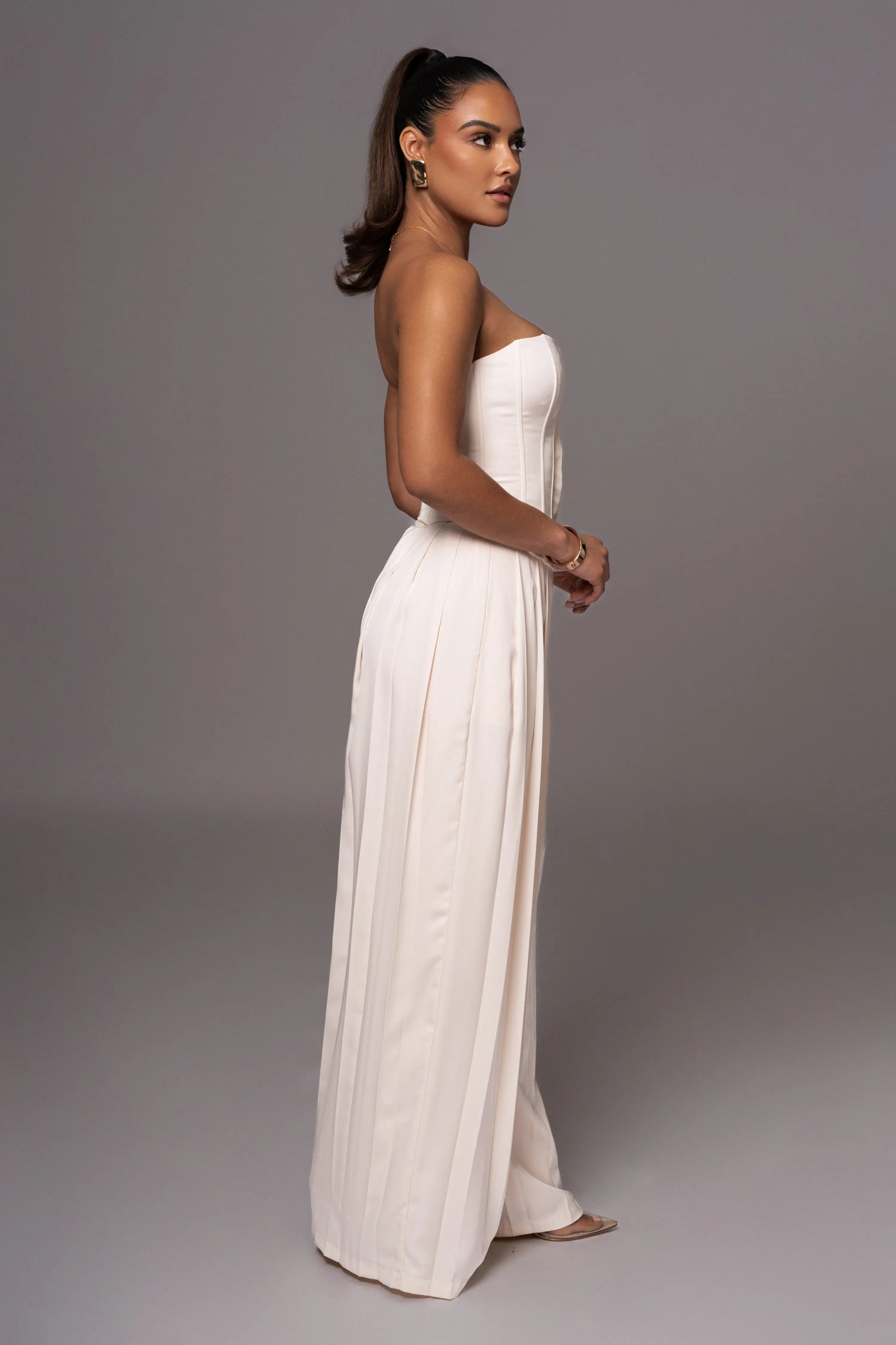 Buttercream Viv Satin Bustier Top JLUXLABEL