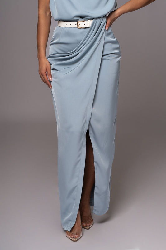 Blue Jamila Drape Skirt
