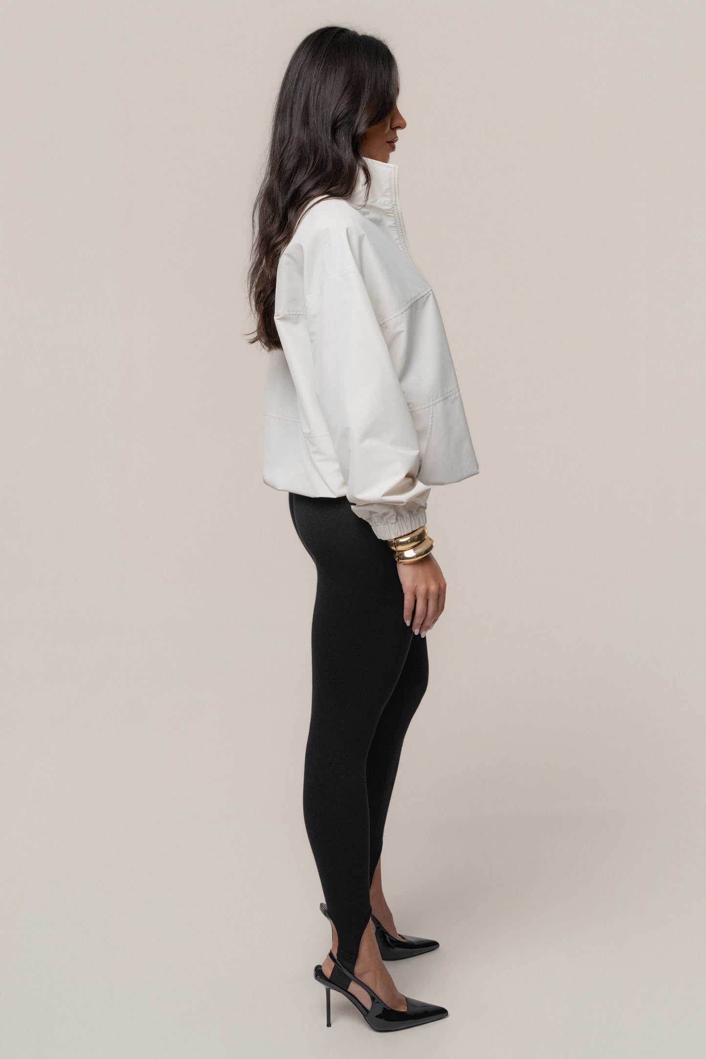 Milk Oversized Funnel Jacket