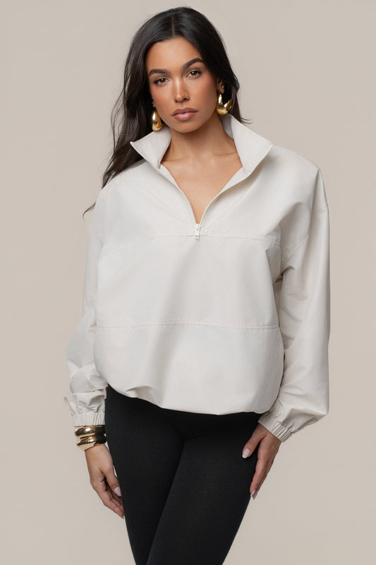 Milk Oversized Funnel Jacket