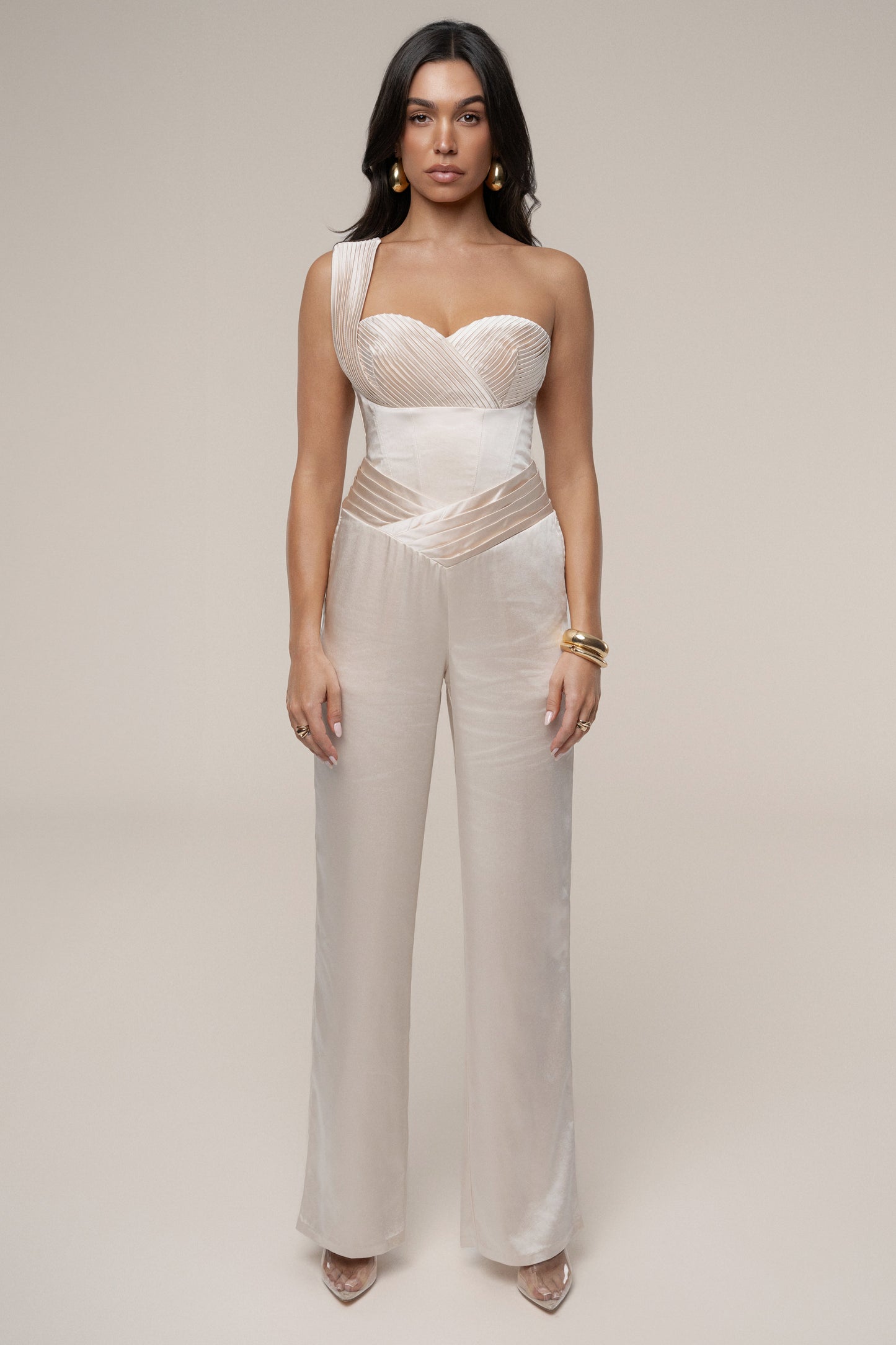 Champagne Love Song Satin Top JLUXLABEL