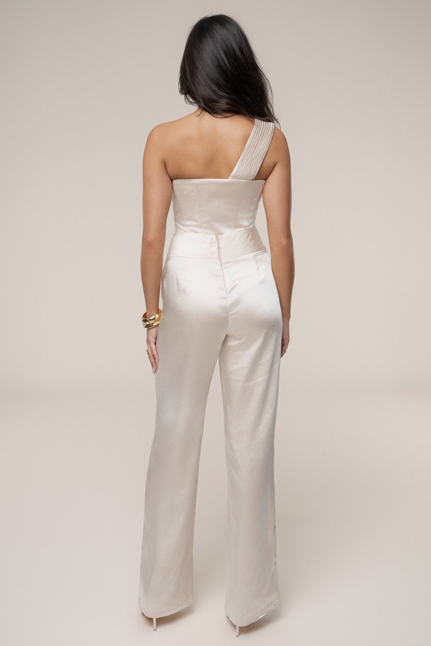 Champagne Love Song Satin Top JLUXLABEL