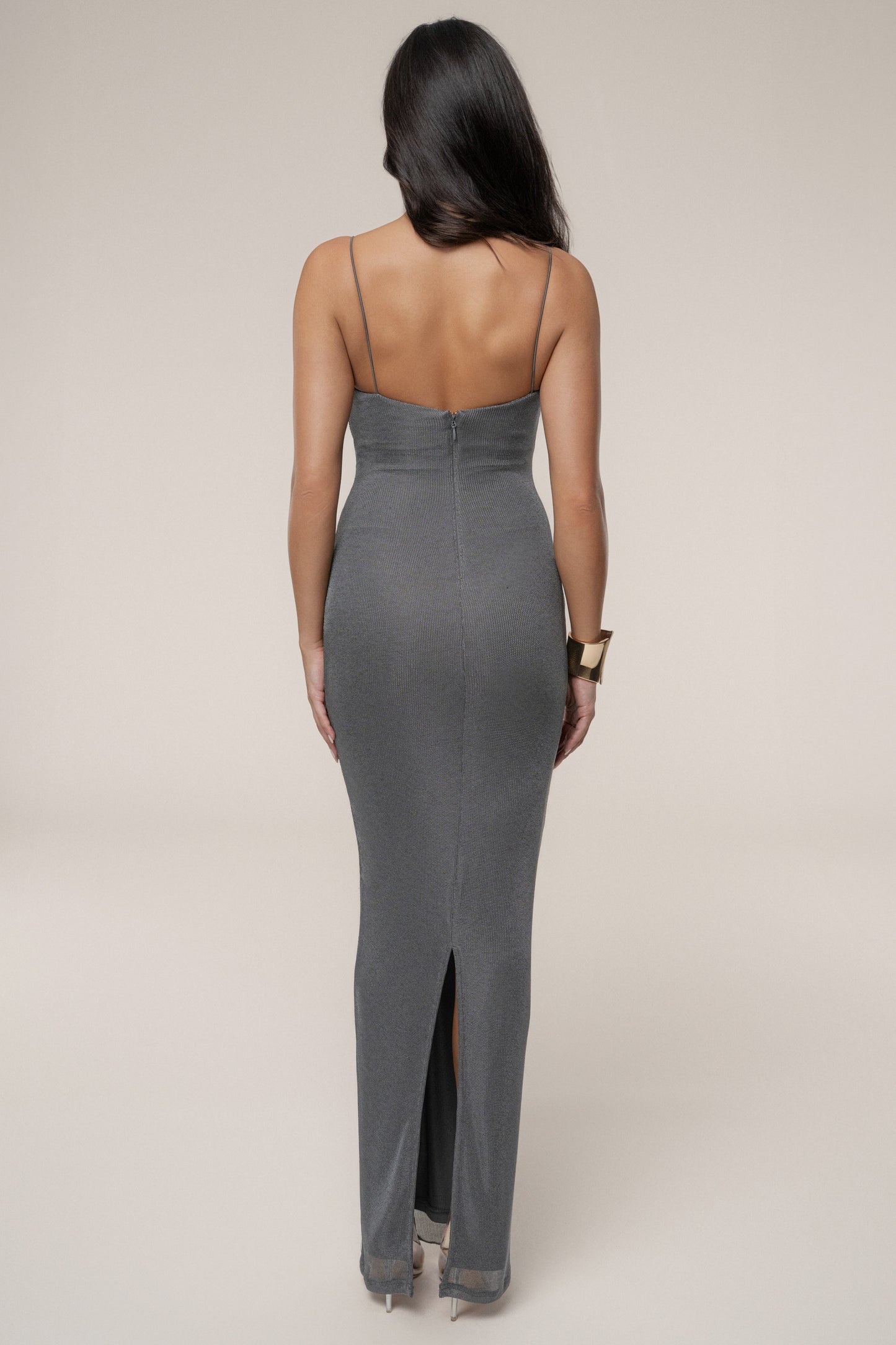 Gun Metal Midnight Sky Maxi Dress JLUXLABEL