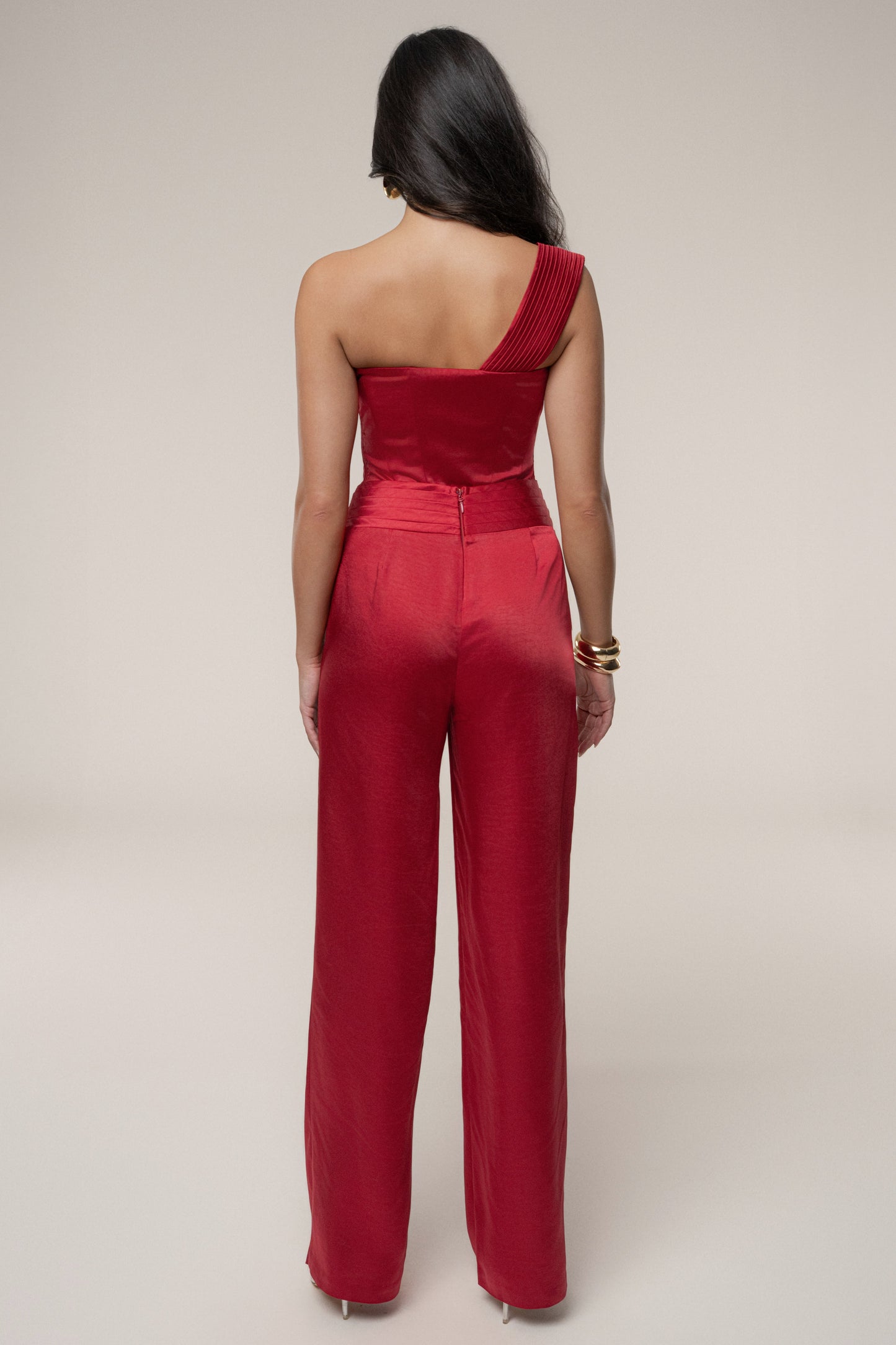 Red Love Song Satin Top JLUXLABEL
