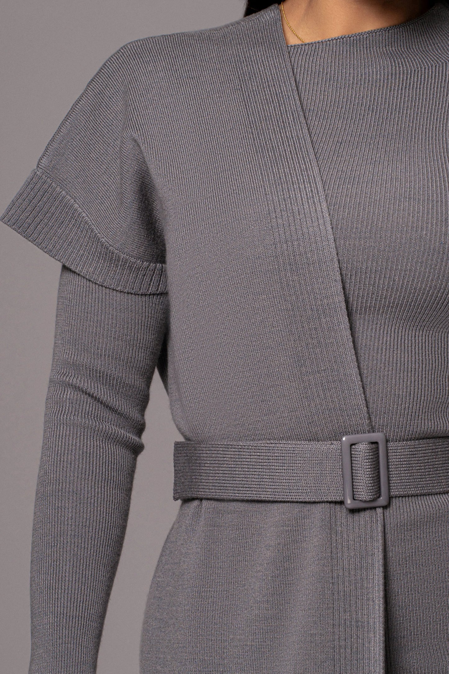 Grey Meant To Be Knit Maxi Dress JLUXLABEL