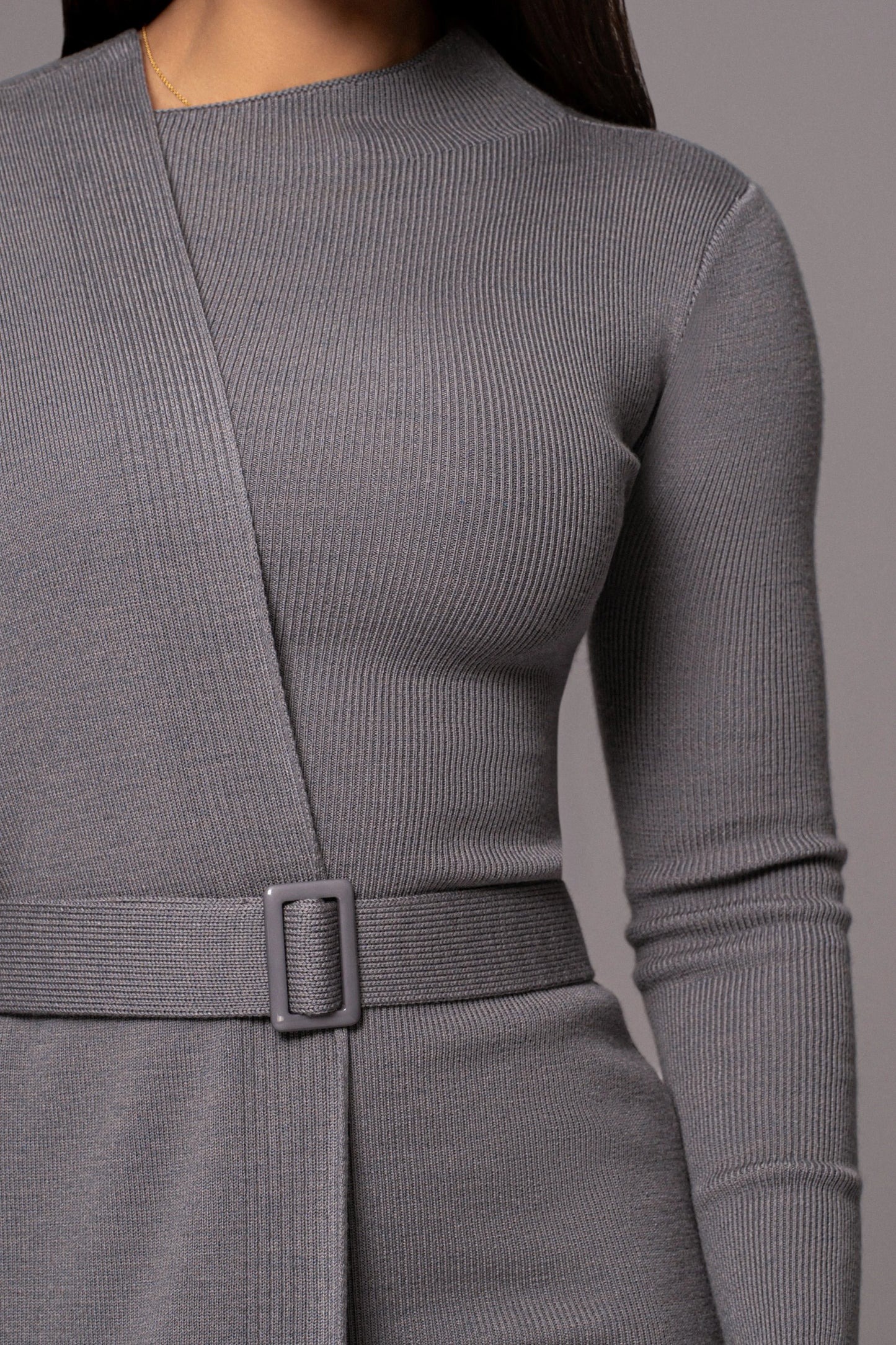 Grey Meant To Be Knit Maxi Dress JLUXLABEL