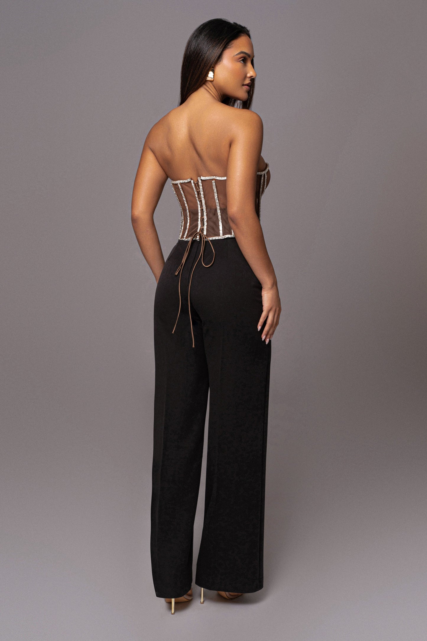 Dark Limited Edition Rhinestone Crystal Corset