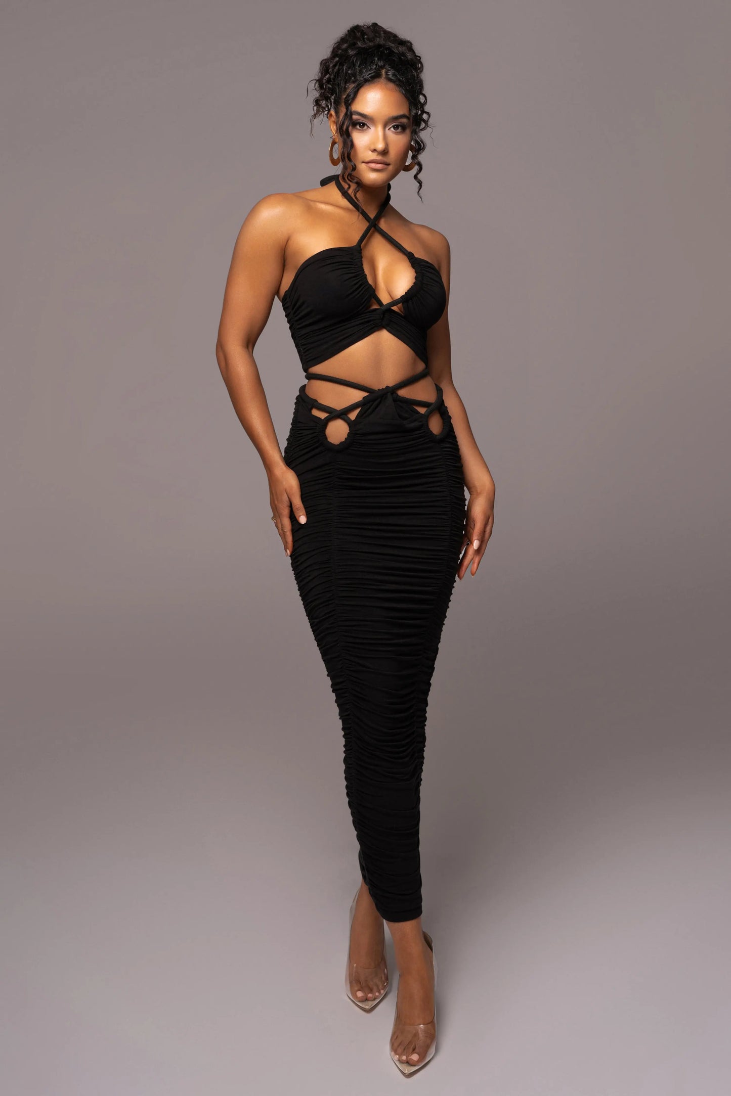 Black Go The Distance Skirt Set JLUXLABEL