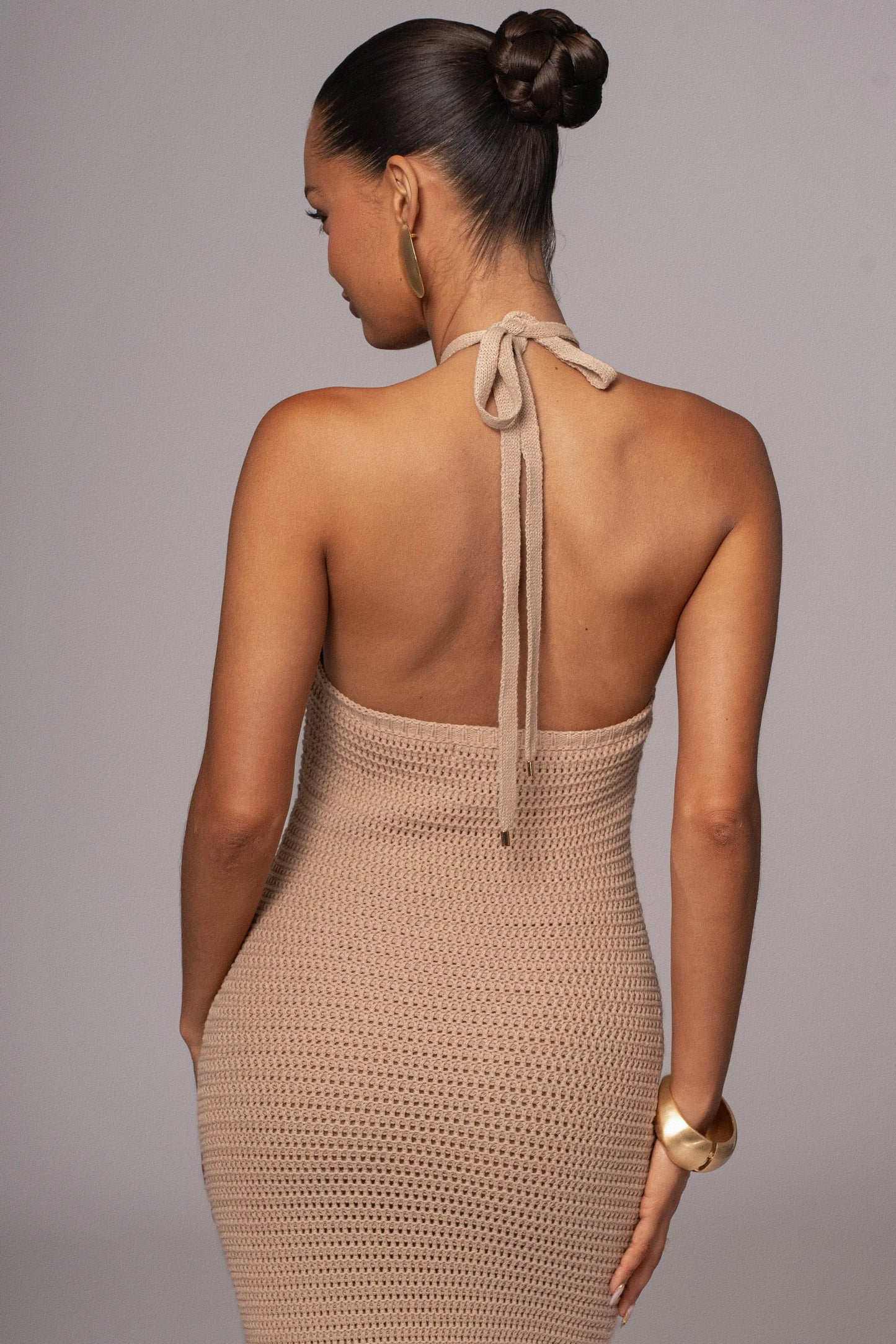 Sand Overseas Halter Maxi Dress JLUXLABEL