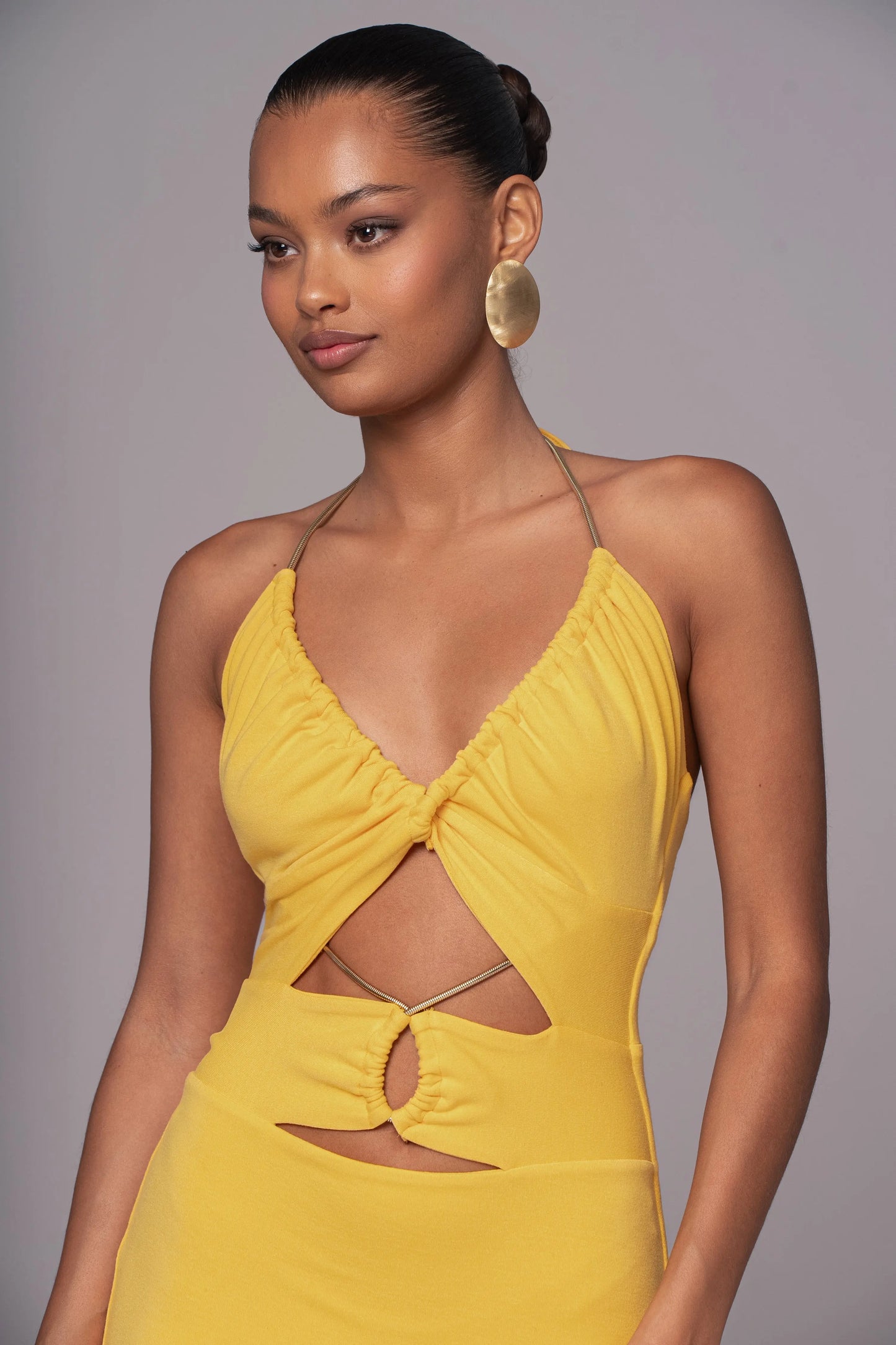 Yellow Secret Bloom Maxi Dress JLUXLABEL