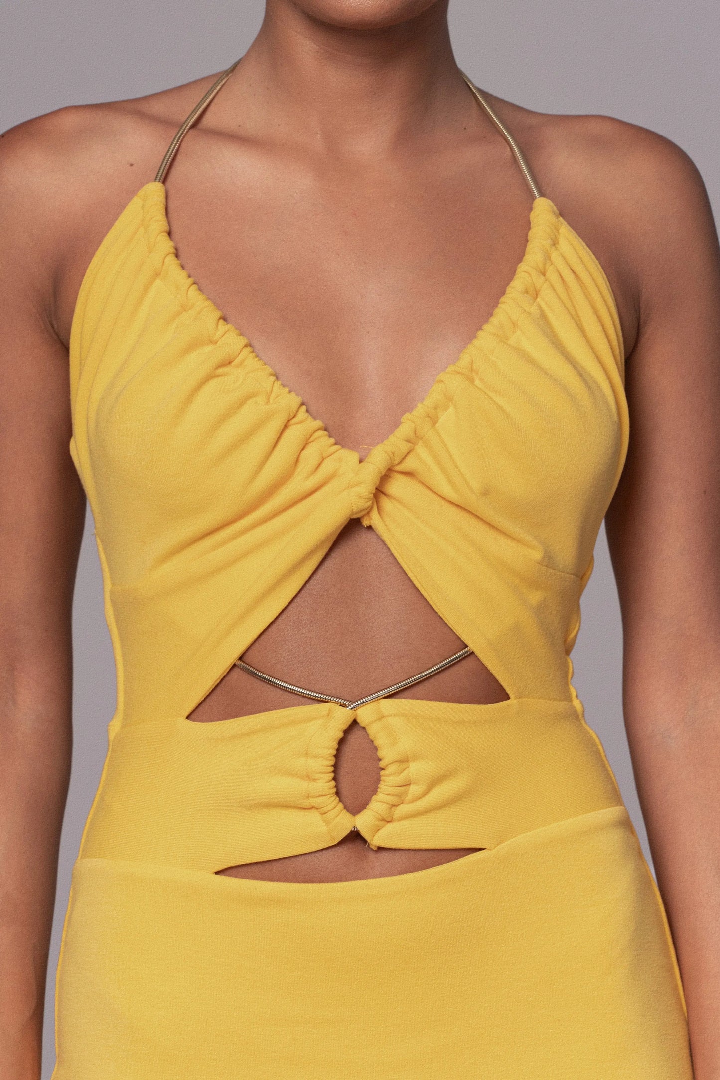 Yellow Secret Bloom Maxi Dress JLUXLABEL