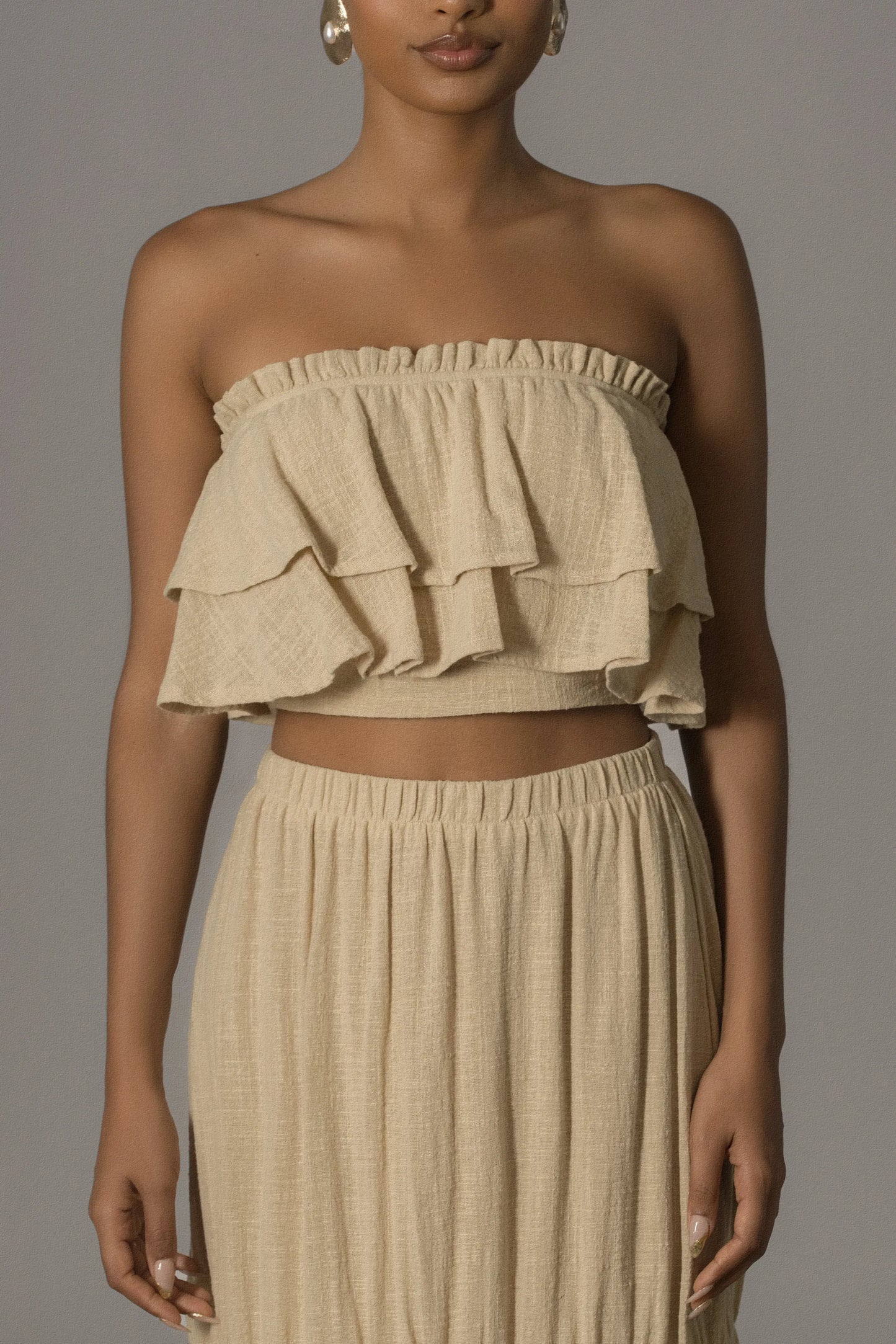 Beige By The Sea Skirt Set JLUXLABEL