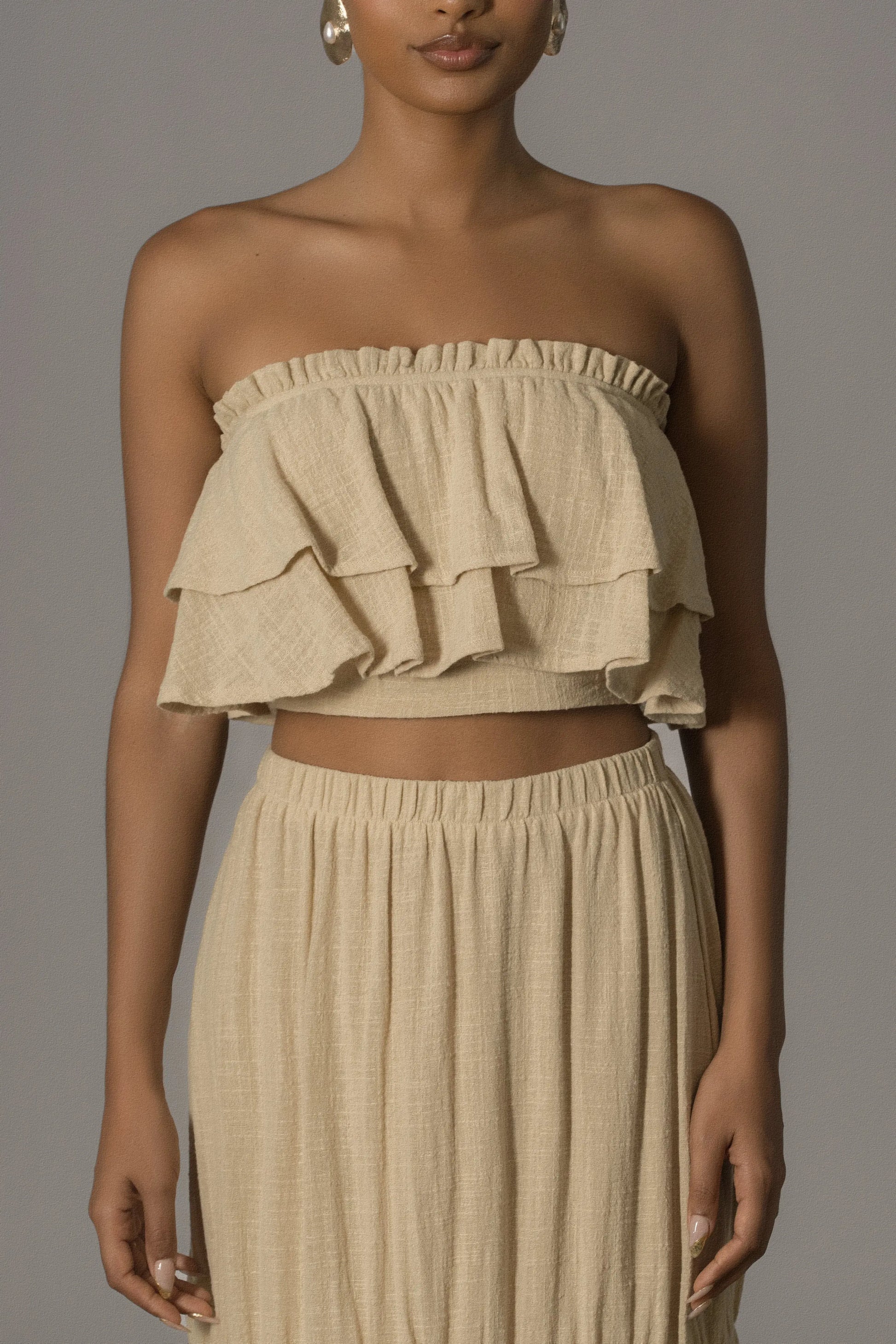 Beige By The Sea Skirt Set JLUXLABEL