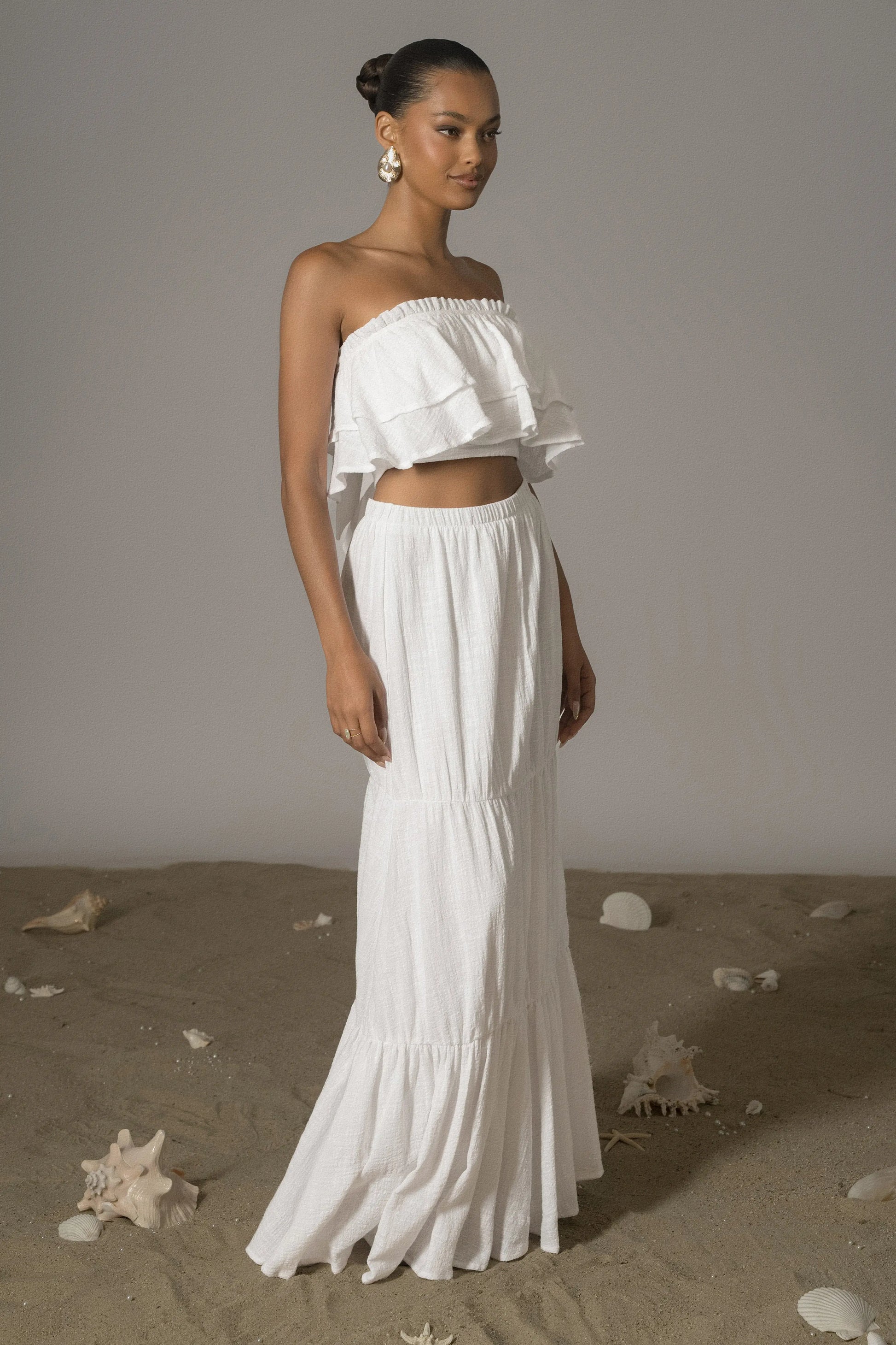 White By The Sea Skirt Set JLUXLABEL