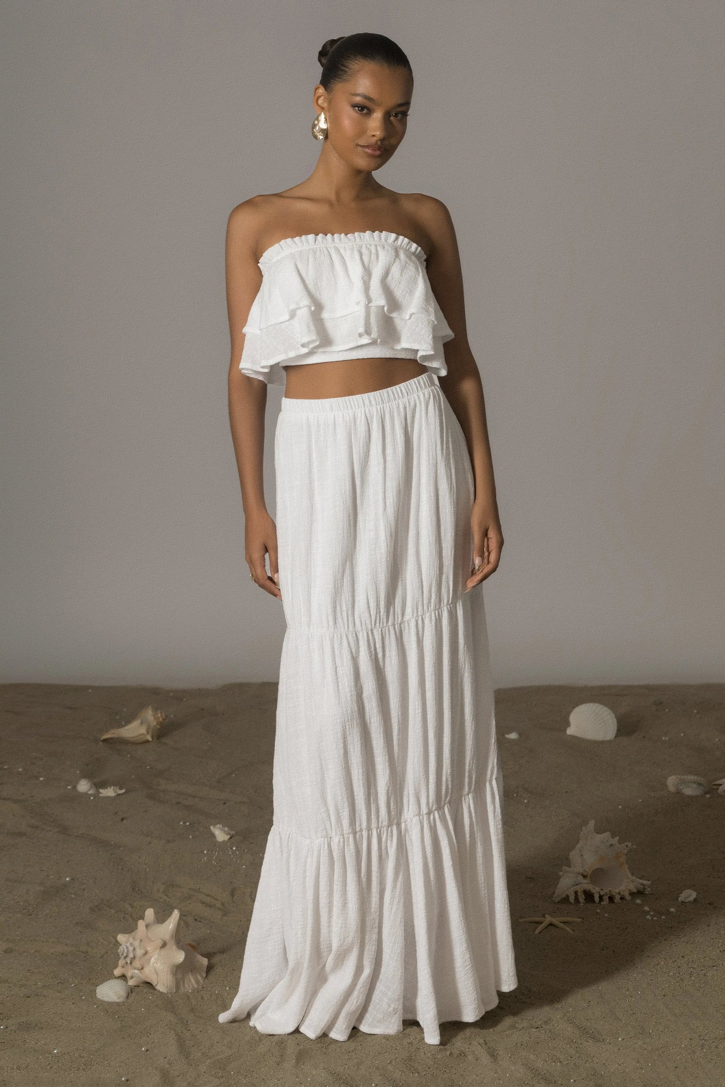White By The Sea Skirt Set JLUXLABEL
