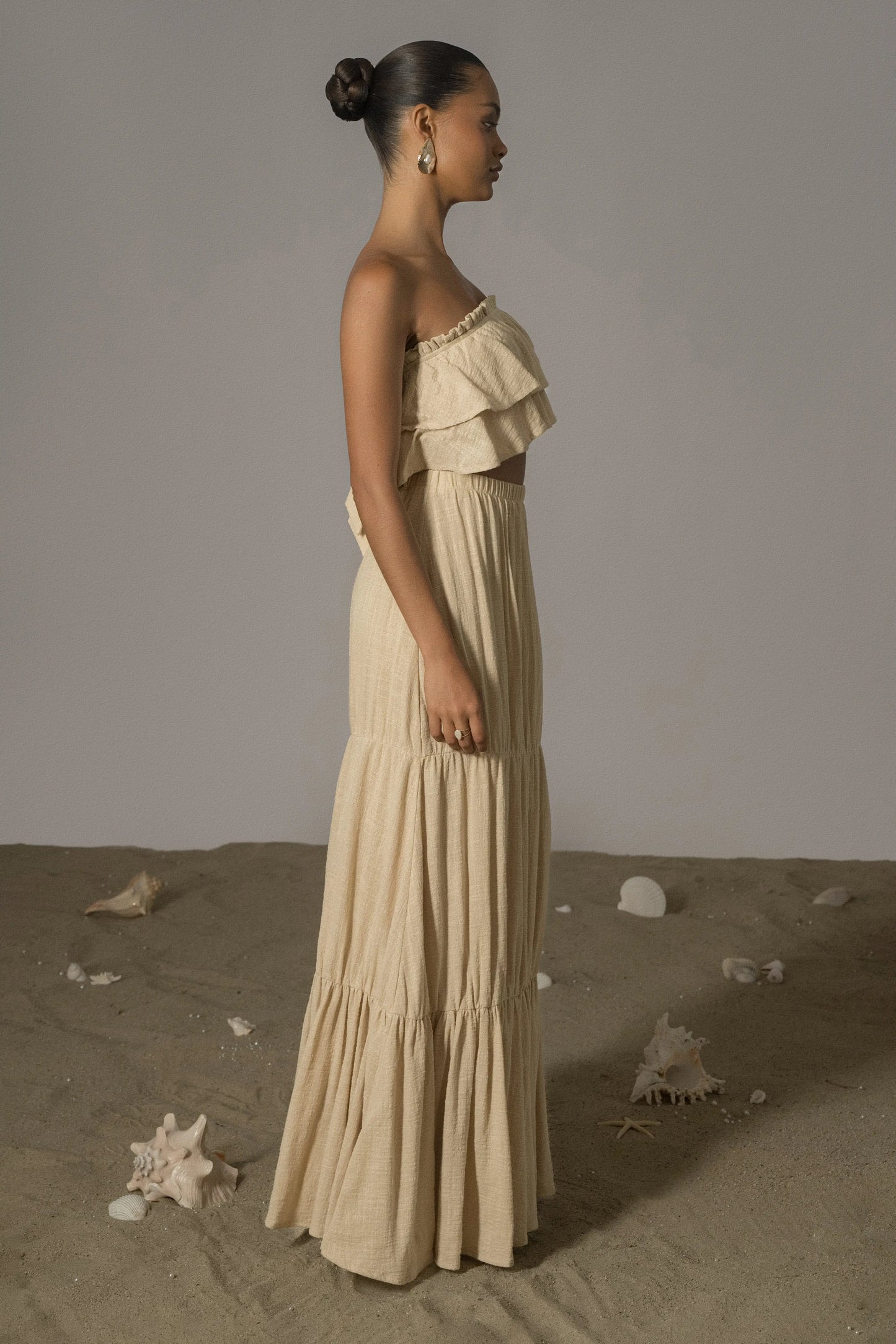Beige By The Sea Skirt Set JLUXLABEL