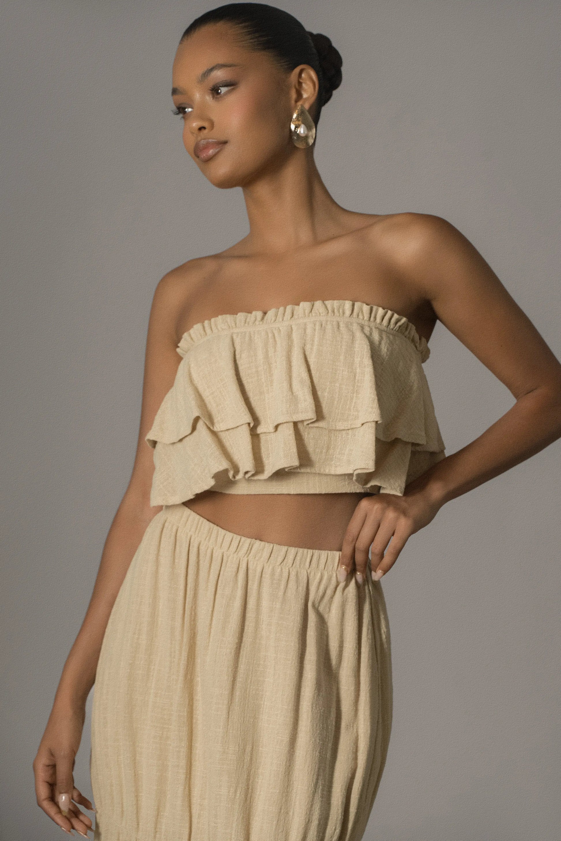 Beige By The Sea Skirt Set JLUXLABEL